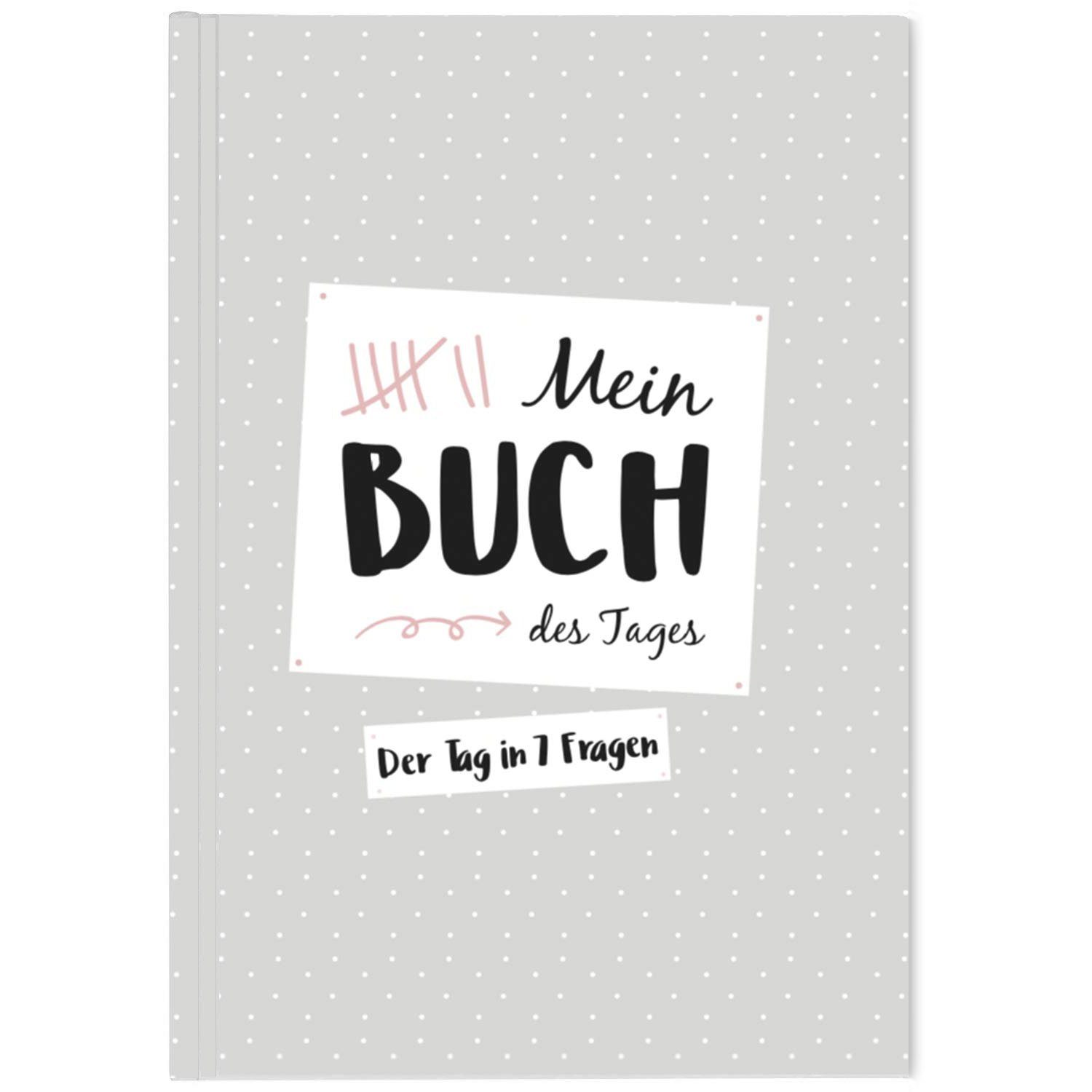 CUPCAKES & KISSES Tagebuch Tagebuch, Der Tag in 7 kurzen Fragen, Geführtes Journal zur Motivation, für mehr