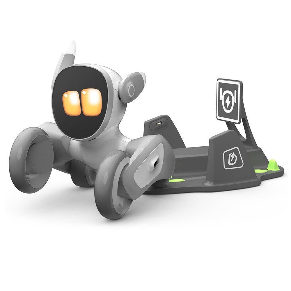 Loona Robotertier Intelligenter Roboterhund, Heimüberwachung, Tolles Geschenk, Stimmen- & Gestensteuerung, Smarte AI ChatGPT-4o, mit Ladestation