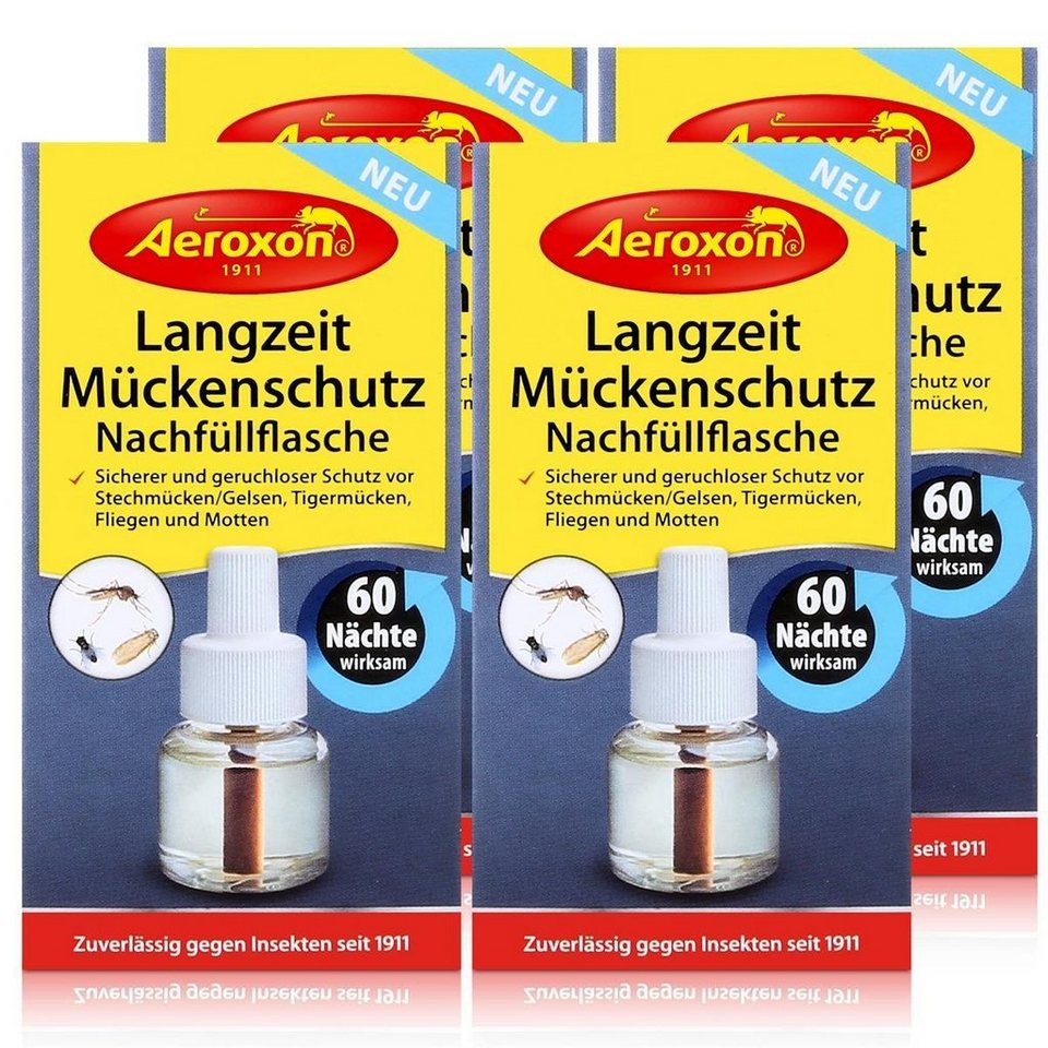 Aeroxon Insektenfalle Aeroxon Langzeit Mückenschutz Nachfüllflasche 45ml  (4er Pack)