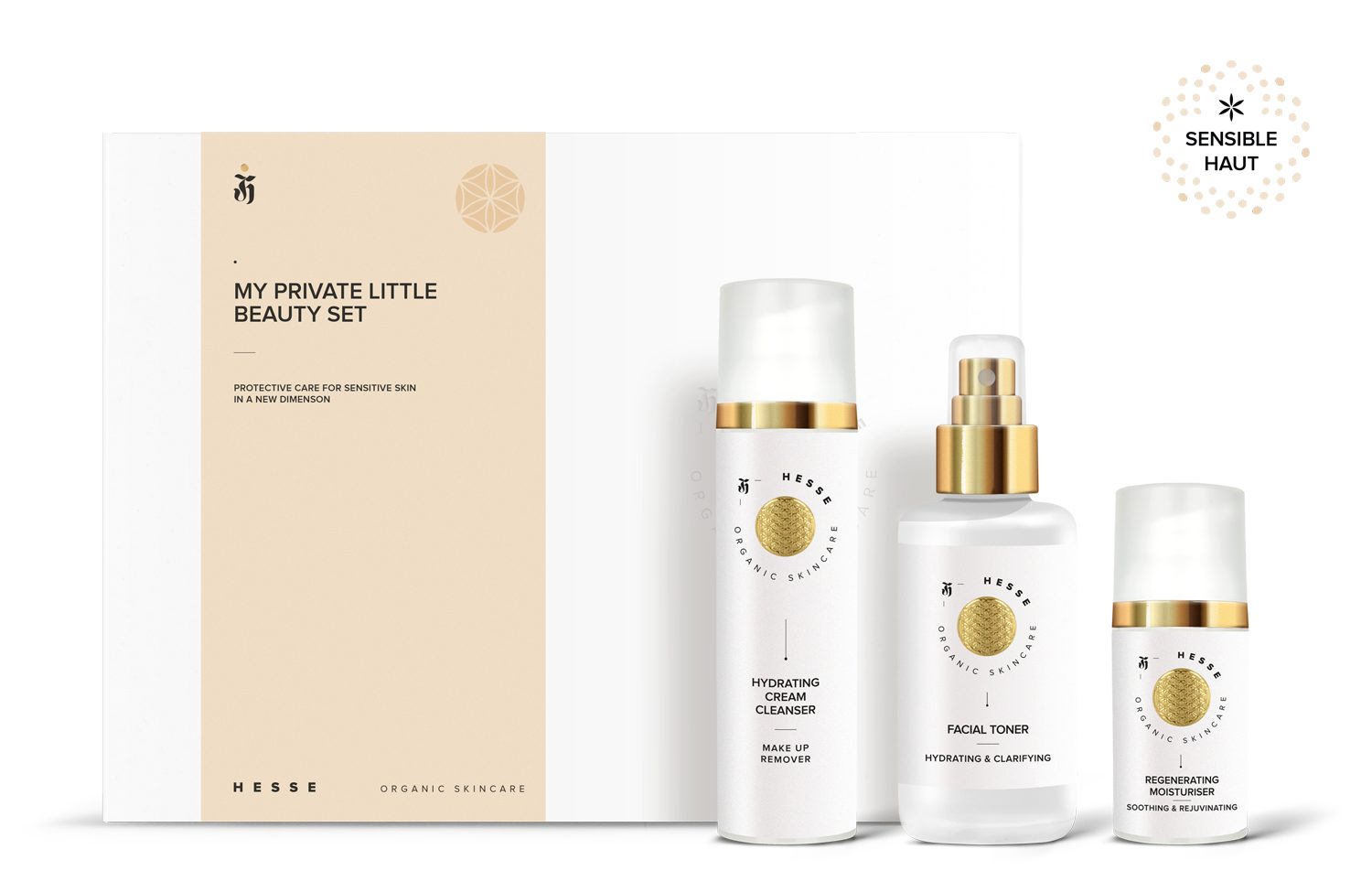 Hesse Organic 3 Gesichtspflege-Set HAUTPFLEGE intensive Produkte KOLLEKTION Skincare für – Regeneration