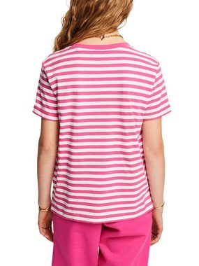 Esprit T-Shirt Slub-T-Shirt mit U-Ausschnitt (1-tlg)