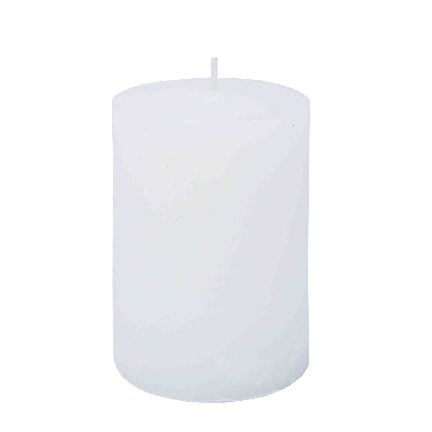 B&S Stumpenkerze Rustikkerze durchgefärbt weiß 10 x Ø 7 cm günstig online kaufen