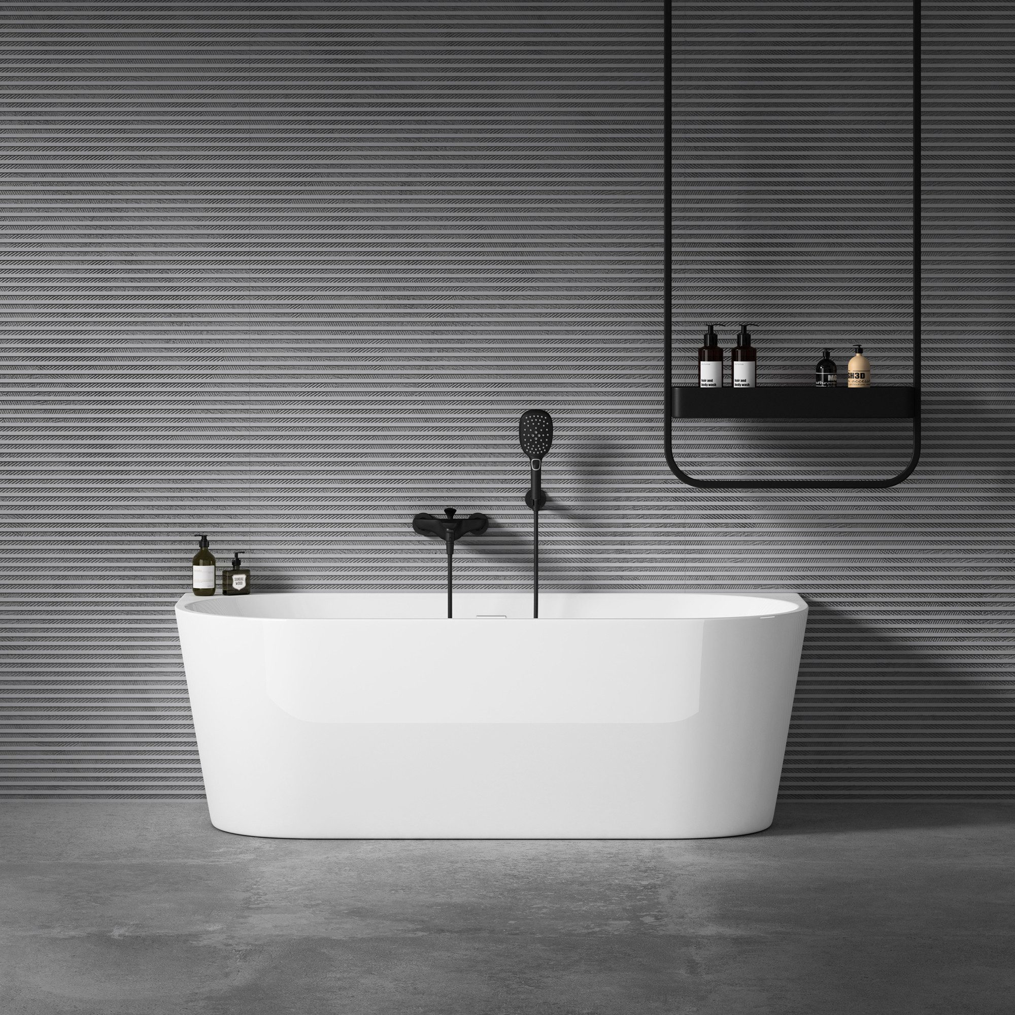 doporro Badewanne Design-Badewanne Freistehend inkl. Ablaufgarnitur günstig online kaufen