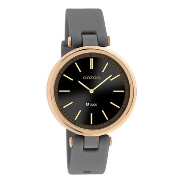 OOZOO Quarzuhr Smartwatch Q00404 Armbanduhr Rose Grau Silikonband 39 mm