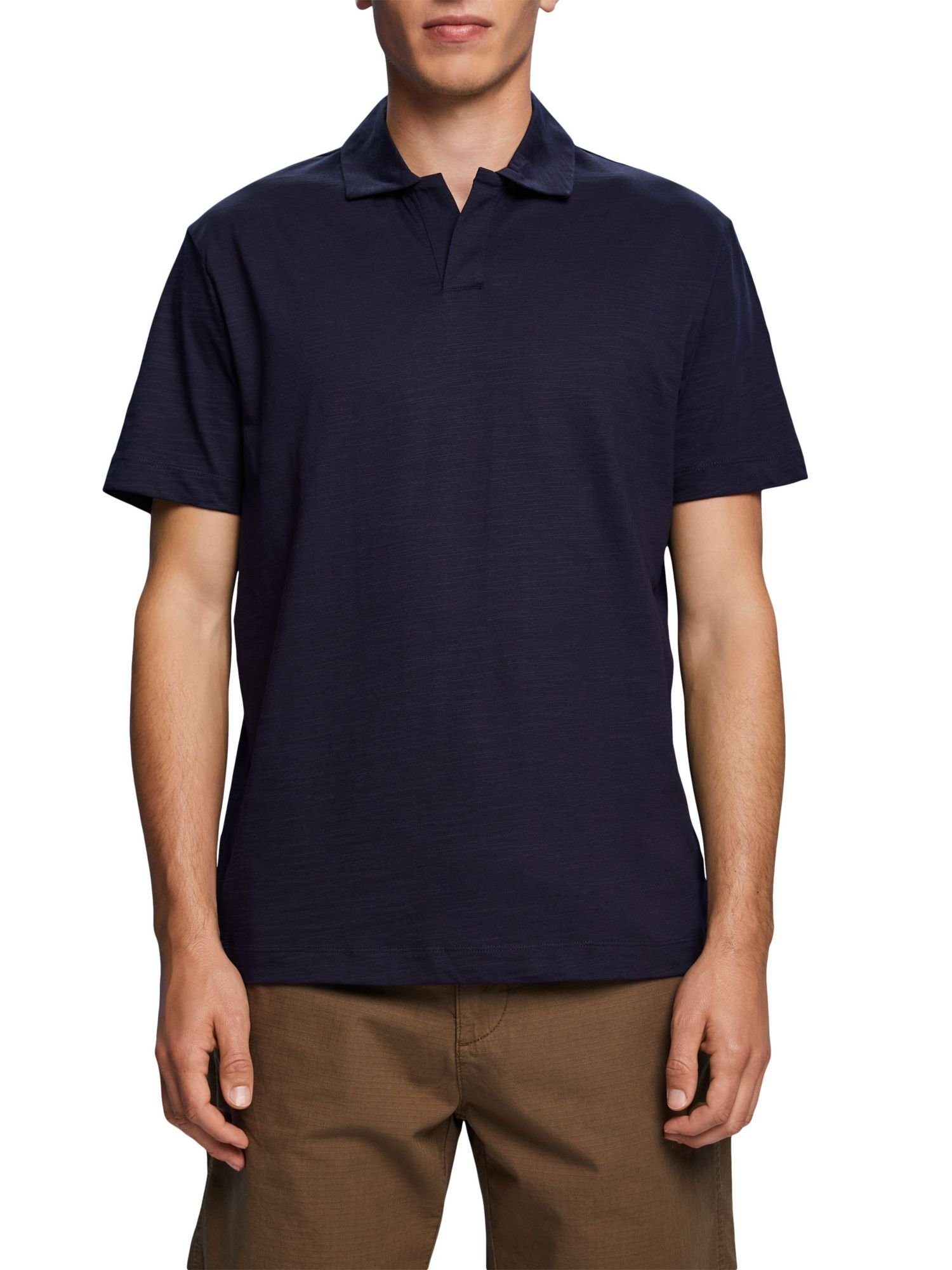 Esprit Collection Poloshirt aus Baumwolle 100 % Poloshirt Jersey, NAVY