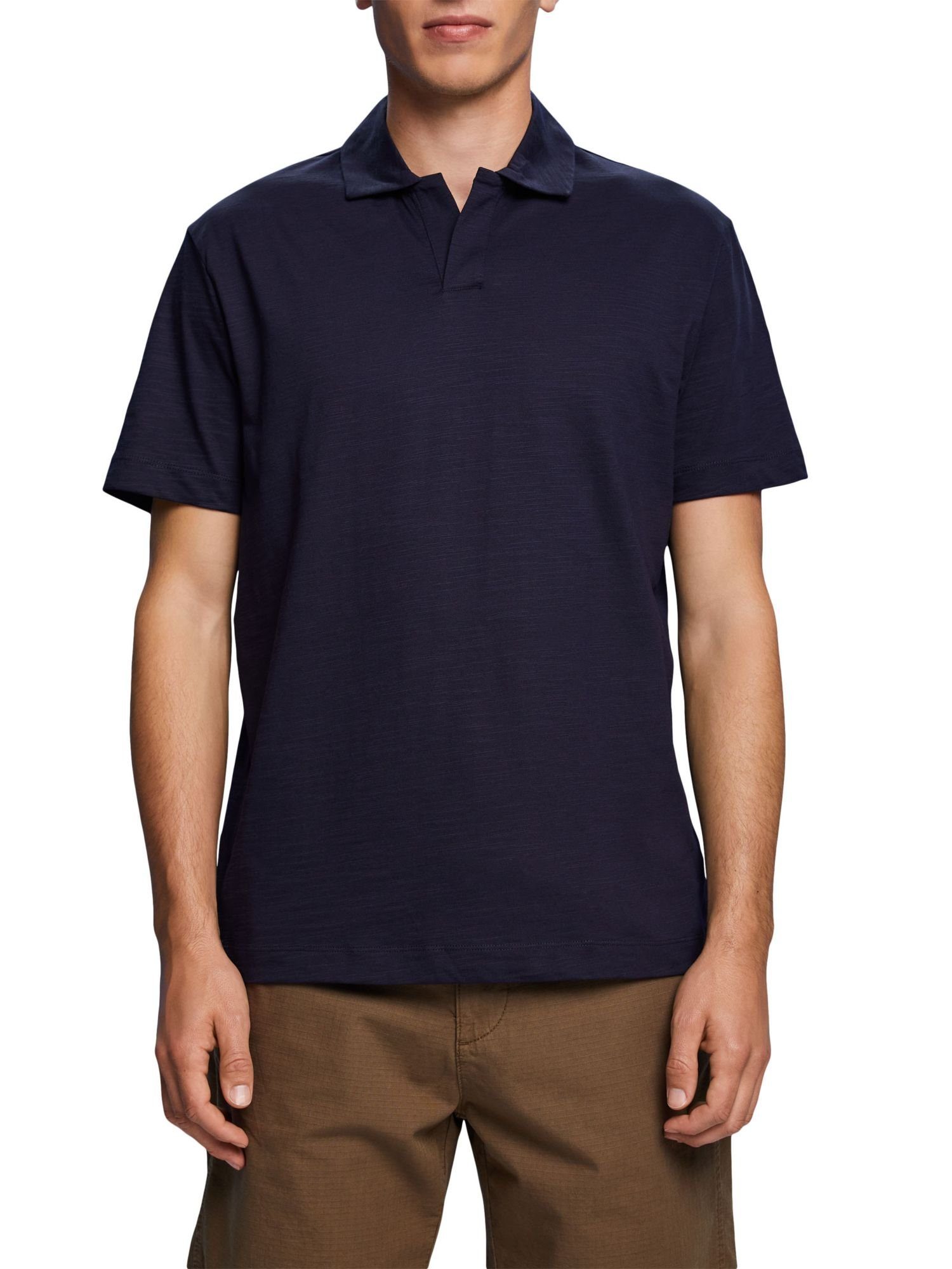 Esprit Collection Poloshirt Poloshirt aus Baumwolle NAVY Jersey, % 100