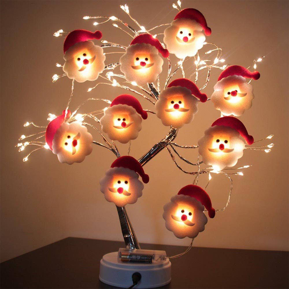 Deko Rosnek Kurzer LED-Lichterkette Batterie, Plüsch, Schneemann Weihnachtsbaum Rentier; Weihnachtsfeier, Weihnachtsmann 1.5/3M, für