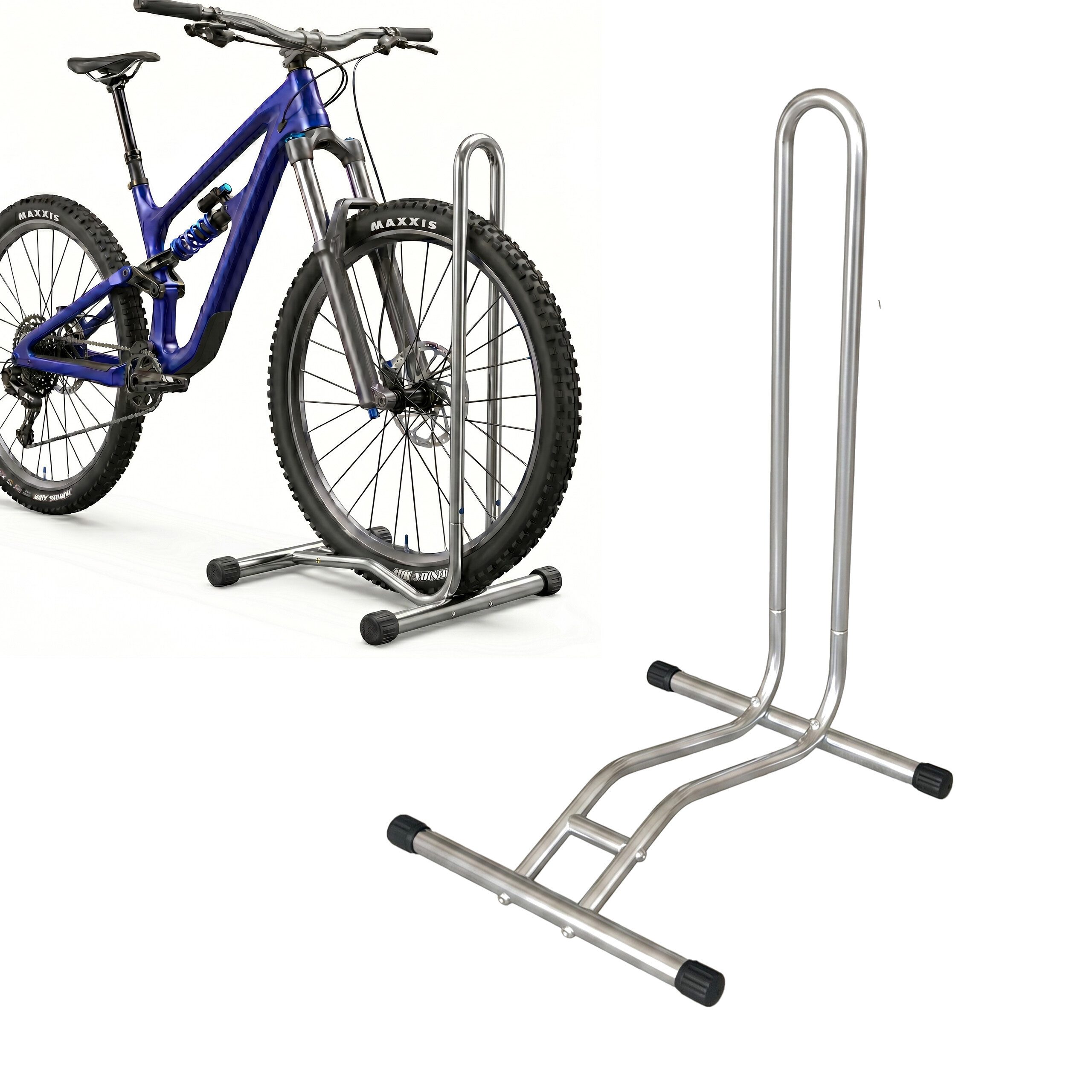 relaxdays Fahrradständer bis 29 Zoll, silber