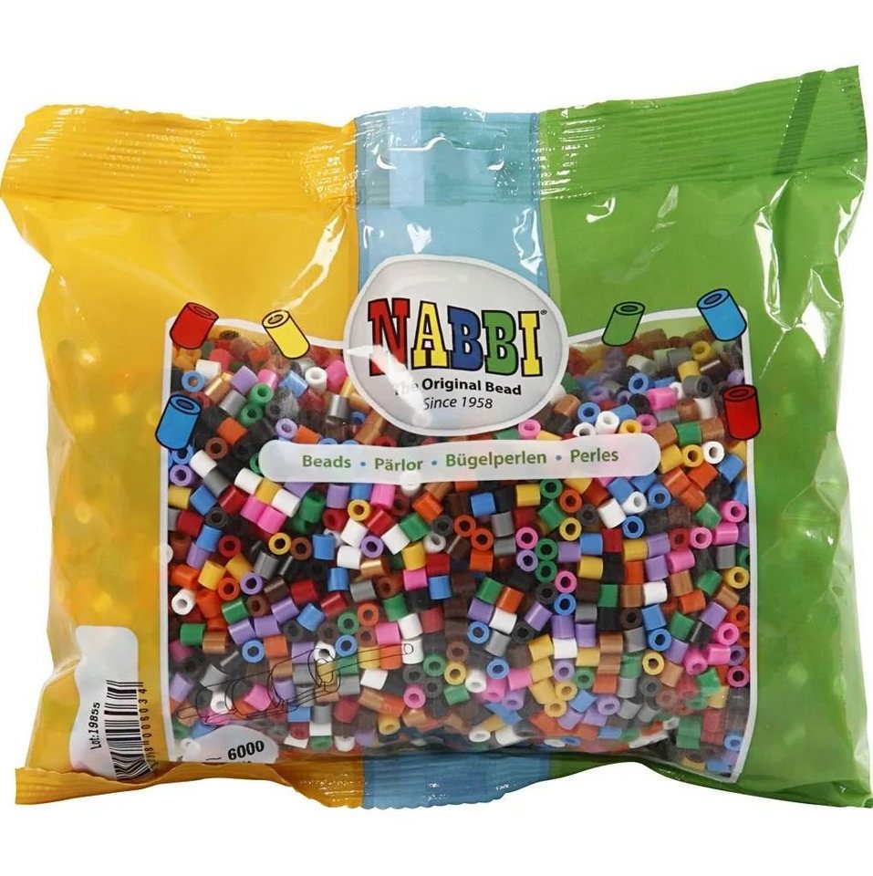 Thumbnail - NABBI Bügelperlen Nabbi® Bügelperlen Ø 5mm, 6.000 Stk., Standard Mix / Gold / Silber