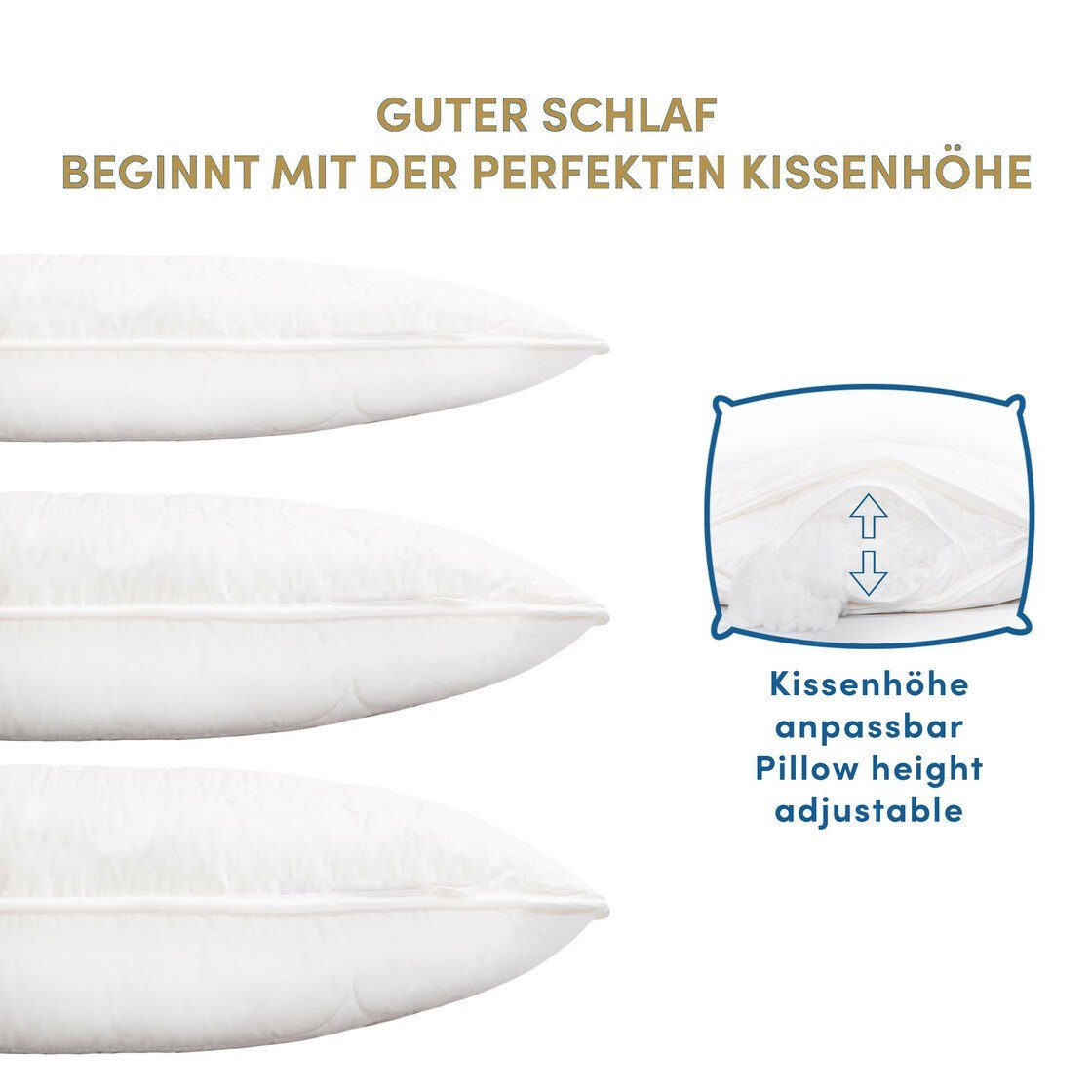 Schlafmond Naturfaserkopfkissen Schlafmond Der kleine Prinz Allergiker Kopfkissen, Bezug: 60% Modal, 40% Baumwolle