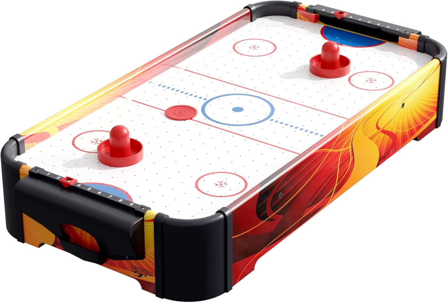 Carromco Air-Hockeytisch Mini Airhockeytisch Speedy-XT – Hockeytischaufsatz für 2 Spieler, 65x30x17 cm
