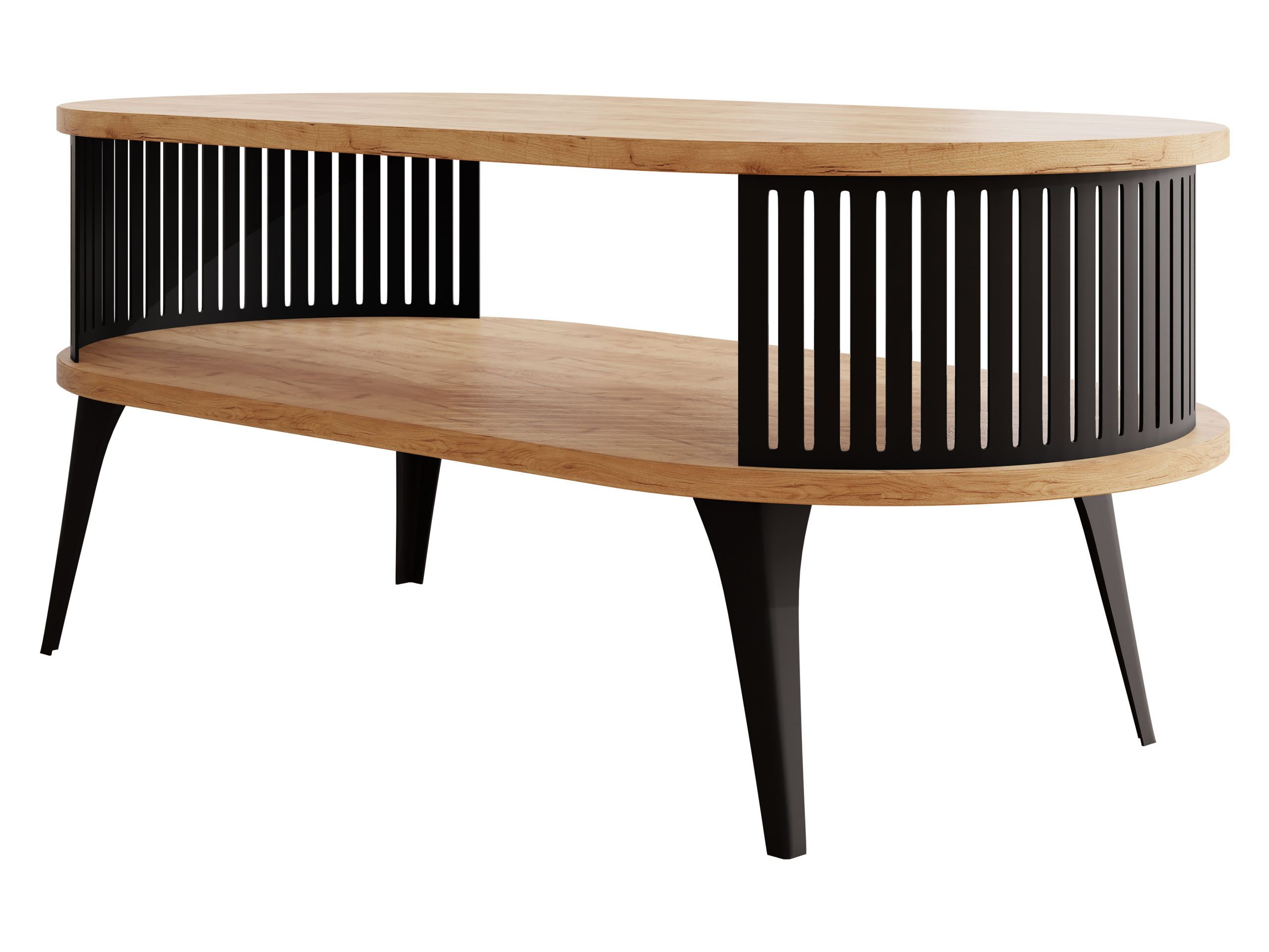 MIRJAN24 Couchtisch Roenni Oval (mit Regal), günstig online kaufen
