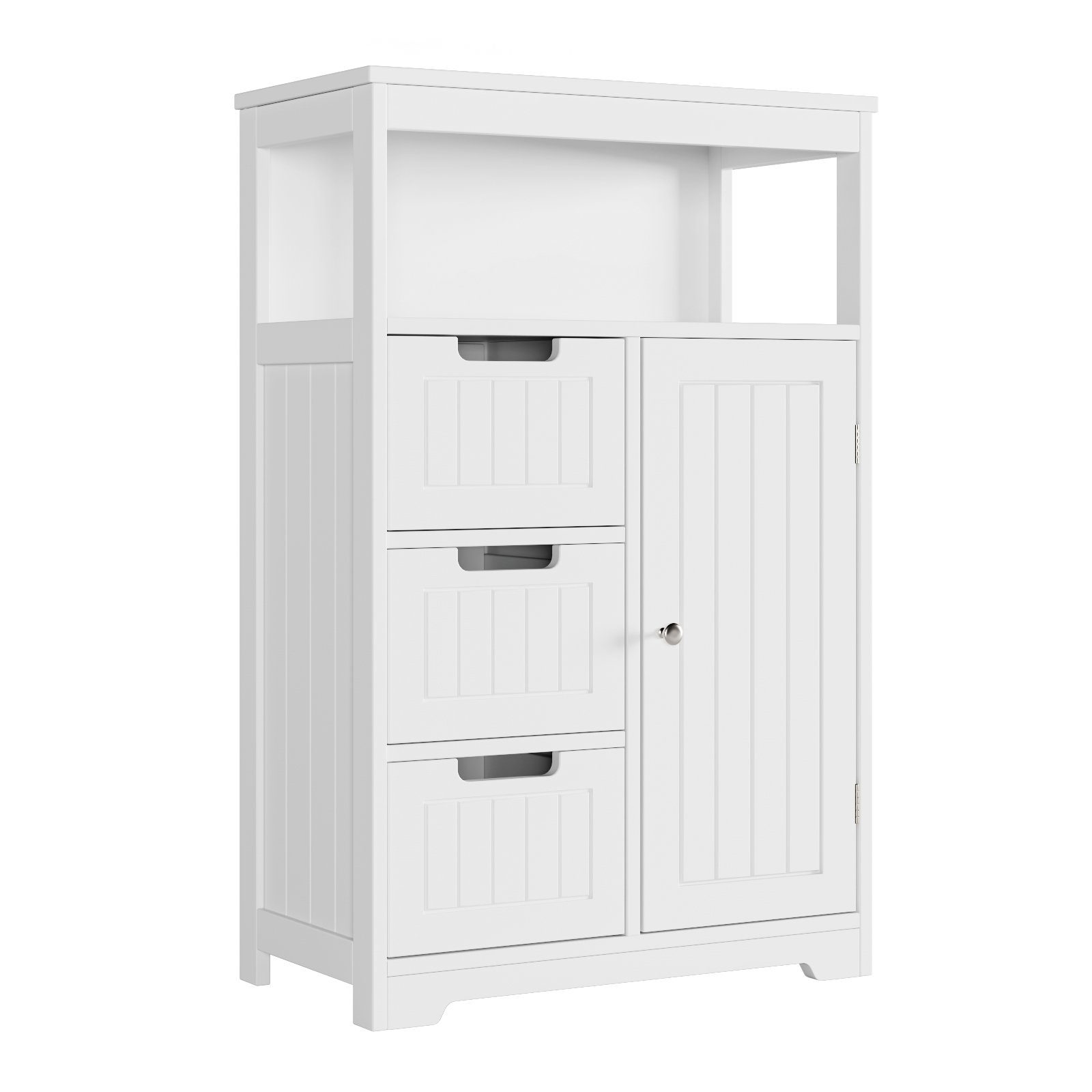 HOMECHO Stauraumvitrine Badezimmerschrank Badschrank mit Schubladen und Tür