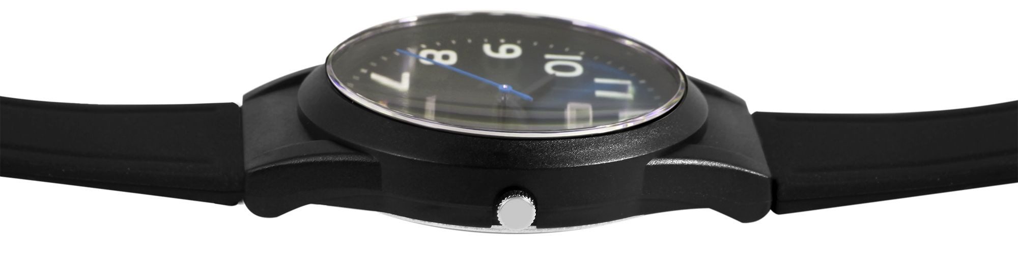 Q&Q Quarzuhr Q&Q Unisexuhr mit Silikonarmband, 10 Bar, schwarz