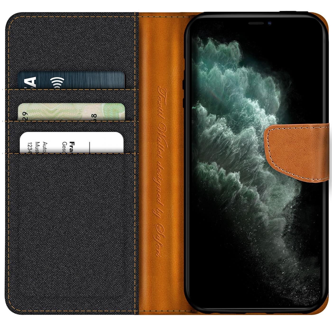 CoolGadget Handyhülle Denim Schutzhülle Flip Case für Apple iPhone 11 Pro Max 6,5 Zoll, Book Cover Handy Tasche Hülle für iPhone 11 Pro Max Klapphülle