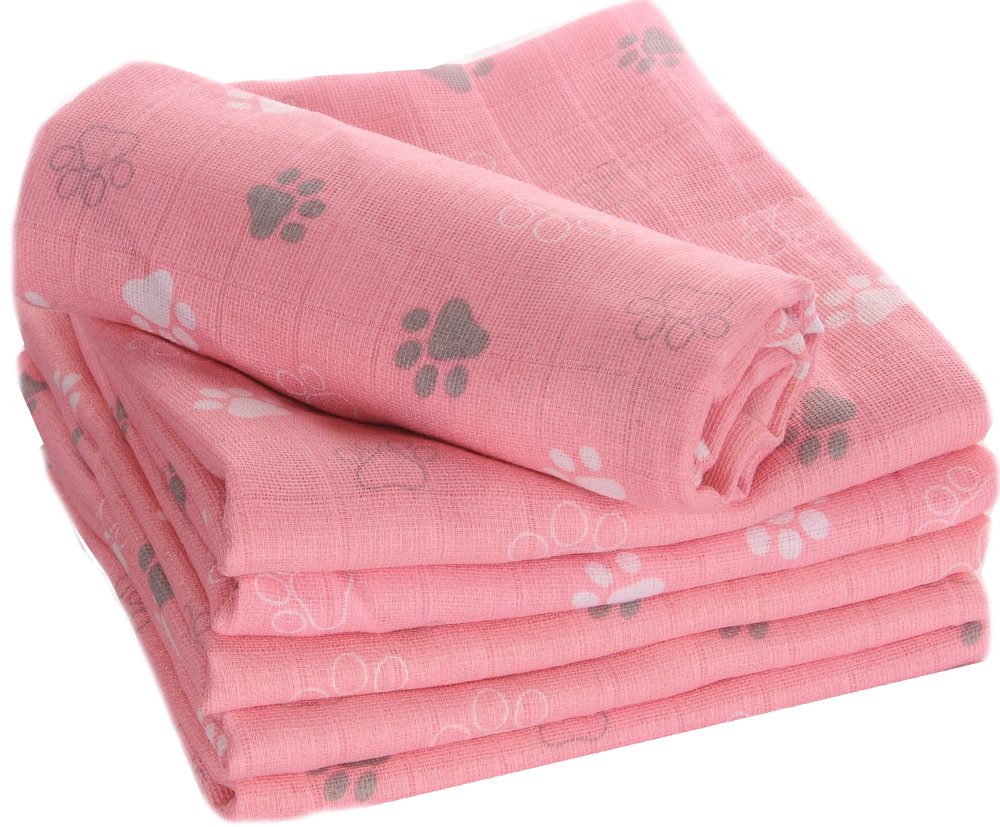 La Bortini Stoffwindeln Spucktuch 10 Stück Tücher für Baby Babywindeln Spucktücher, aus reiner Baumwolle, große Packung