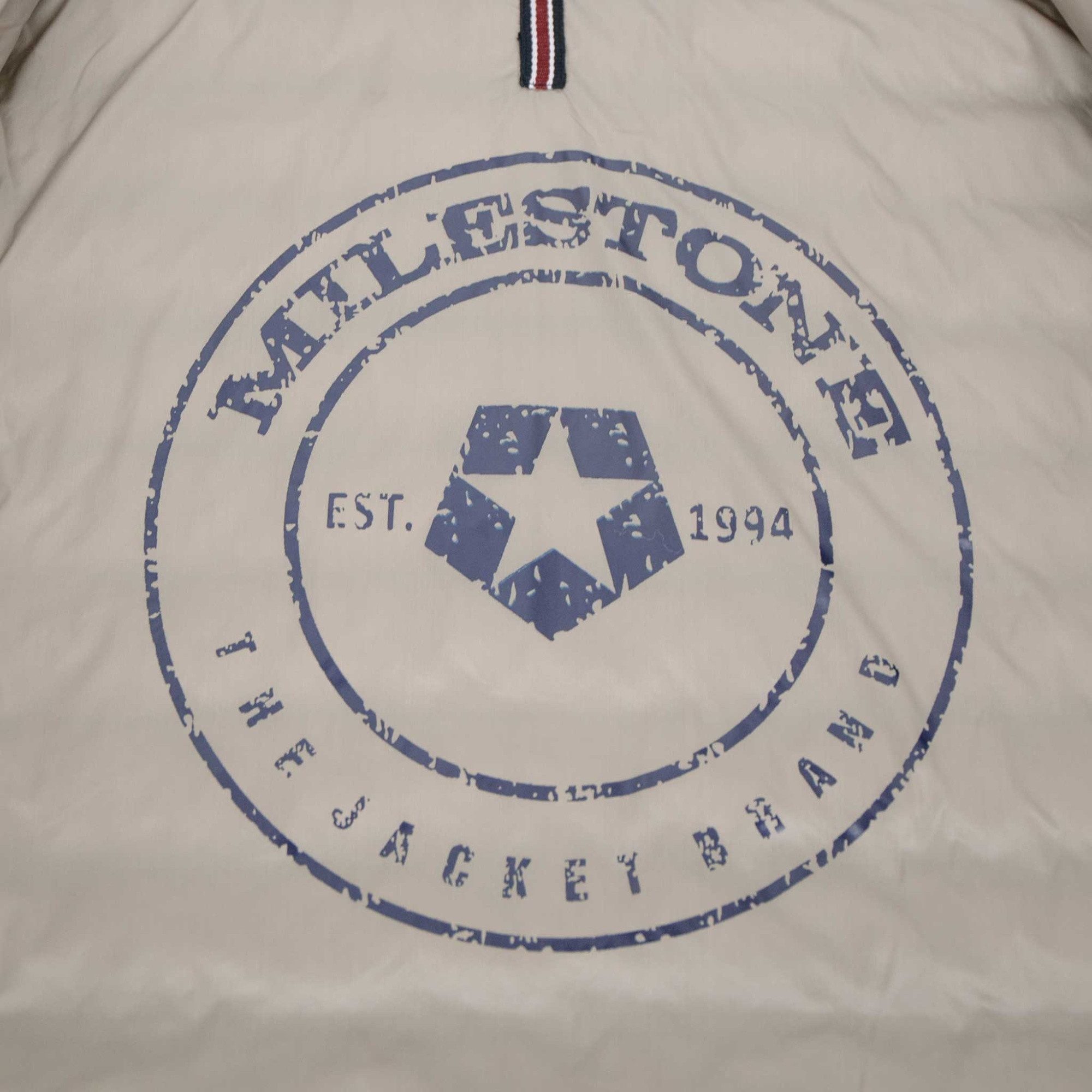 Milestone Lederjacke MSMalik Milestone - Herren Lederjacke Steppjacke Lammnappa aqua