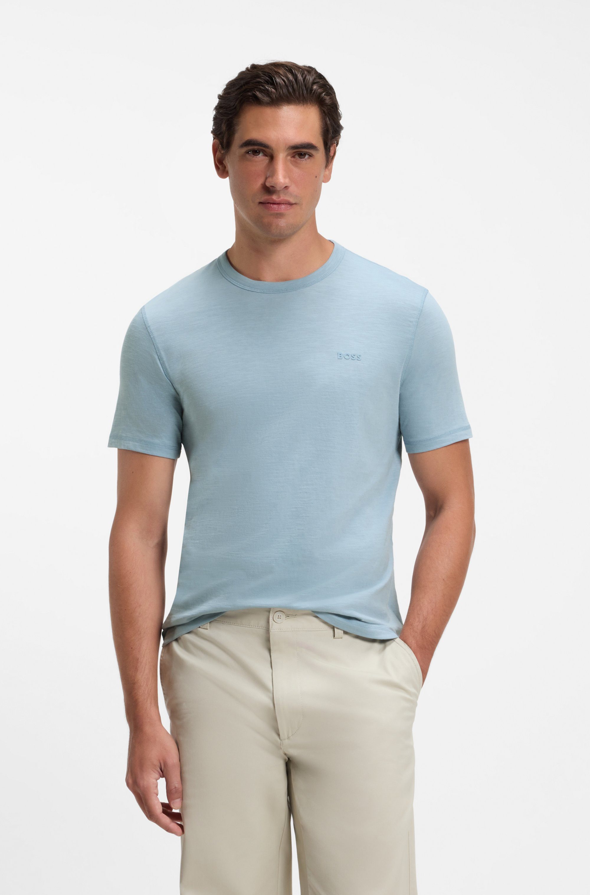 BOSS ORANGE T-Shirt Tegood Regular Fit 100% Baumwolle Logo on Chest Rundhals