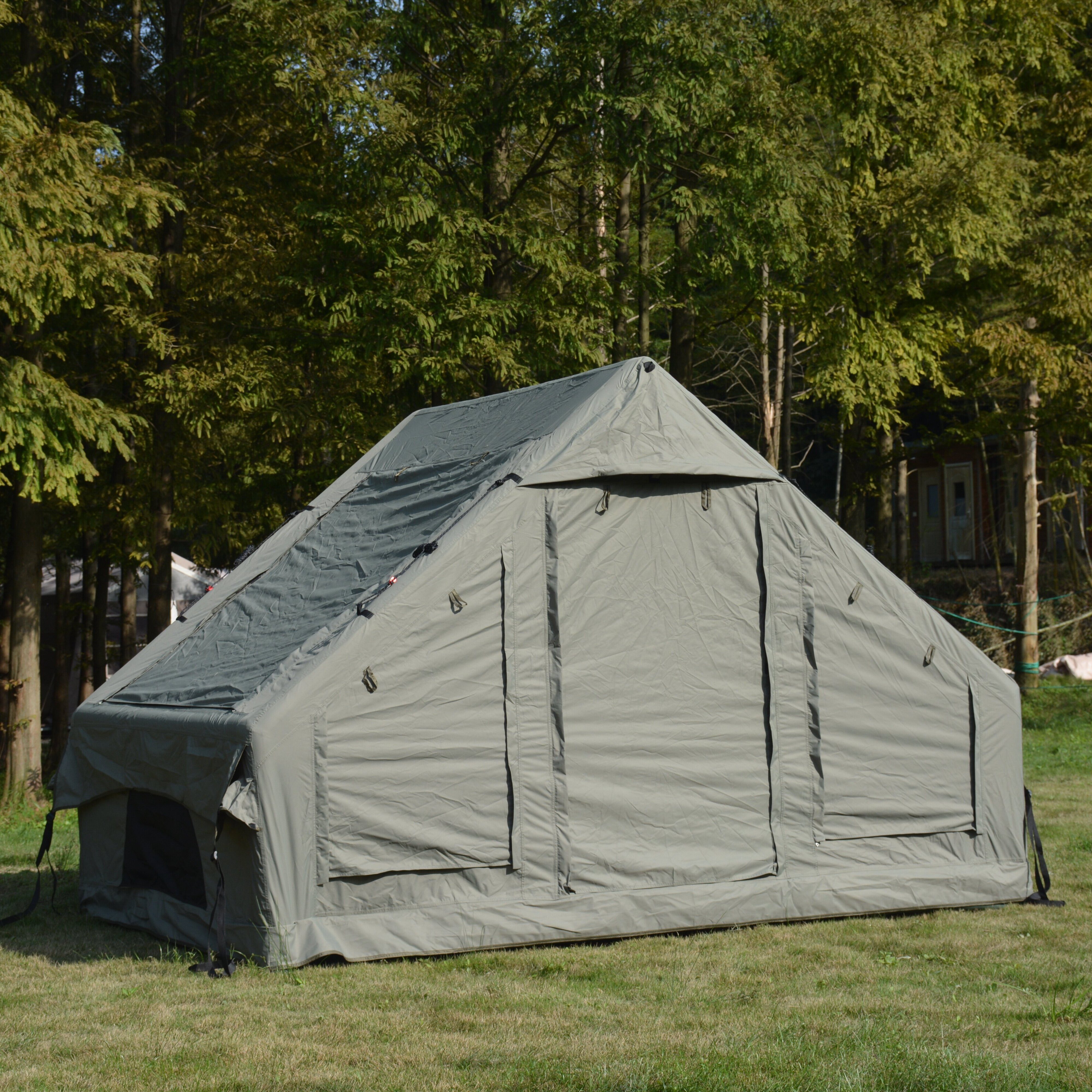 CHICFURN Pavillon 300x210x200 cm, aufblasbar, UPF 50+, (Packung), Großes Luftzelt / Großes Aufblas-Luftzelt, mit Ofenabzug für Outdoor