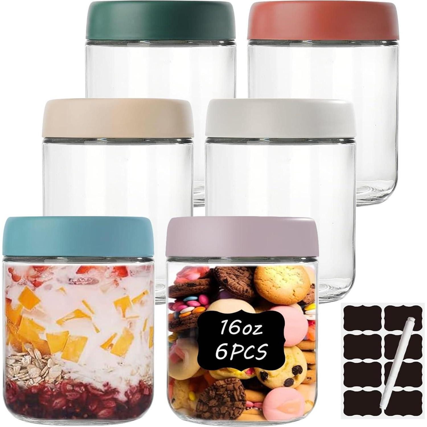 LuxusKollektion Einmachglas 6er Pack 500ml Einmachgläser mit Schraubdeckel Luftdicht Glasbehälter