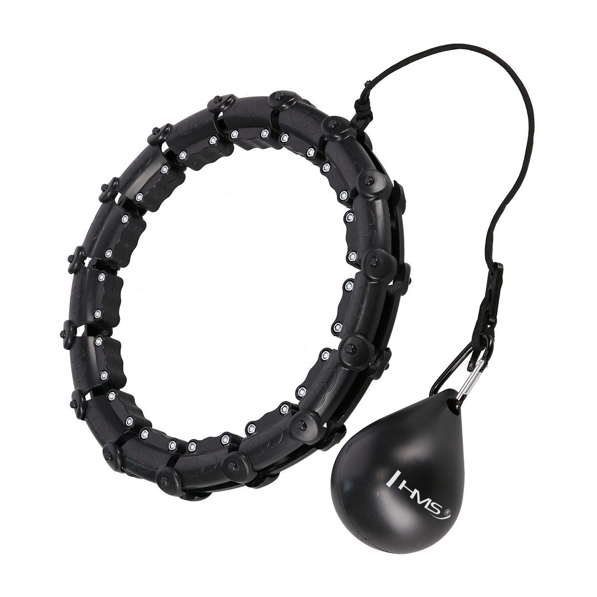 HMS Hula-Hoop-Reifen Plus Size Hula Hoop mit Gewicht Kugel Fitnessgerät Sportgerät, MIT MASSAGEPUNKTEN UND SCHWERKRAFTBALL bis 120cm Taille