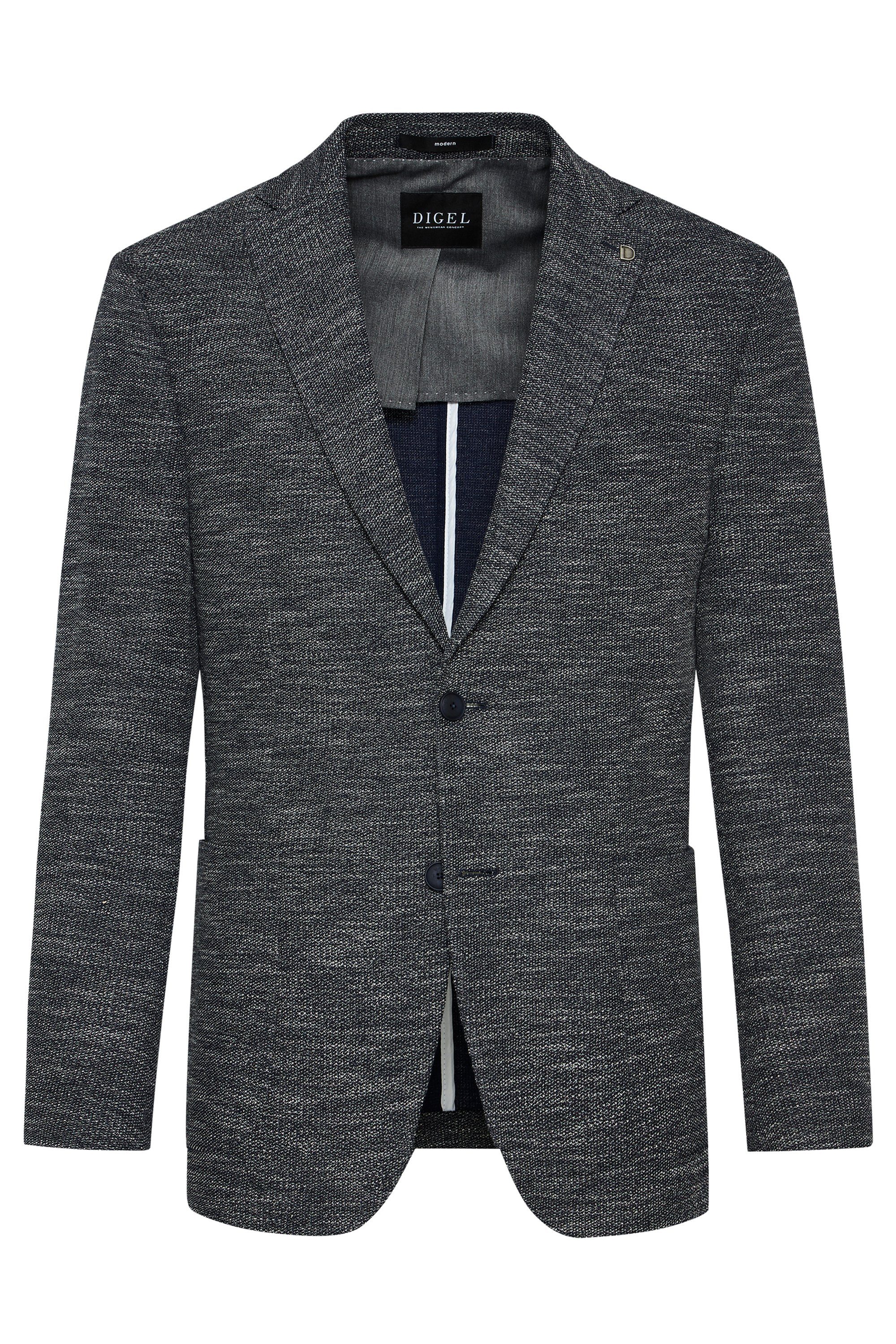 Digel Anzugsakko Edward-ST (1-tlg., Jersey) Abnehmbarer Revers-Pin