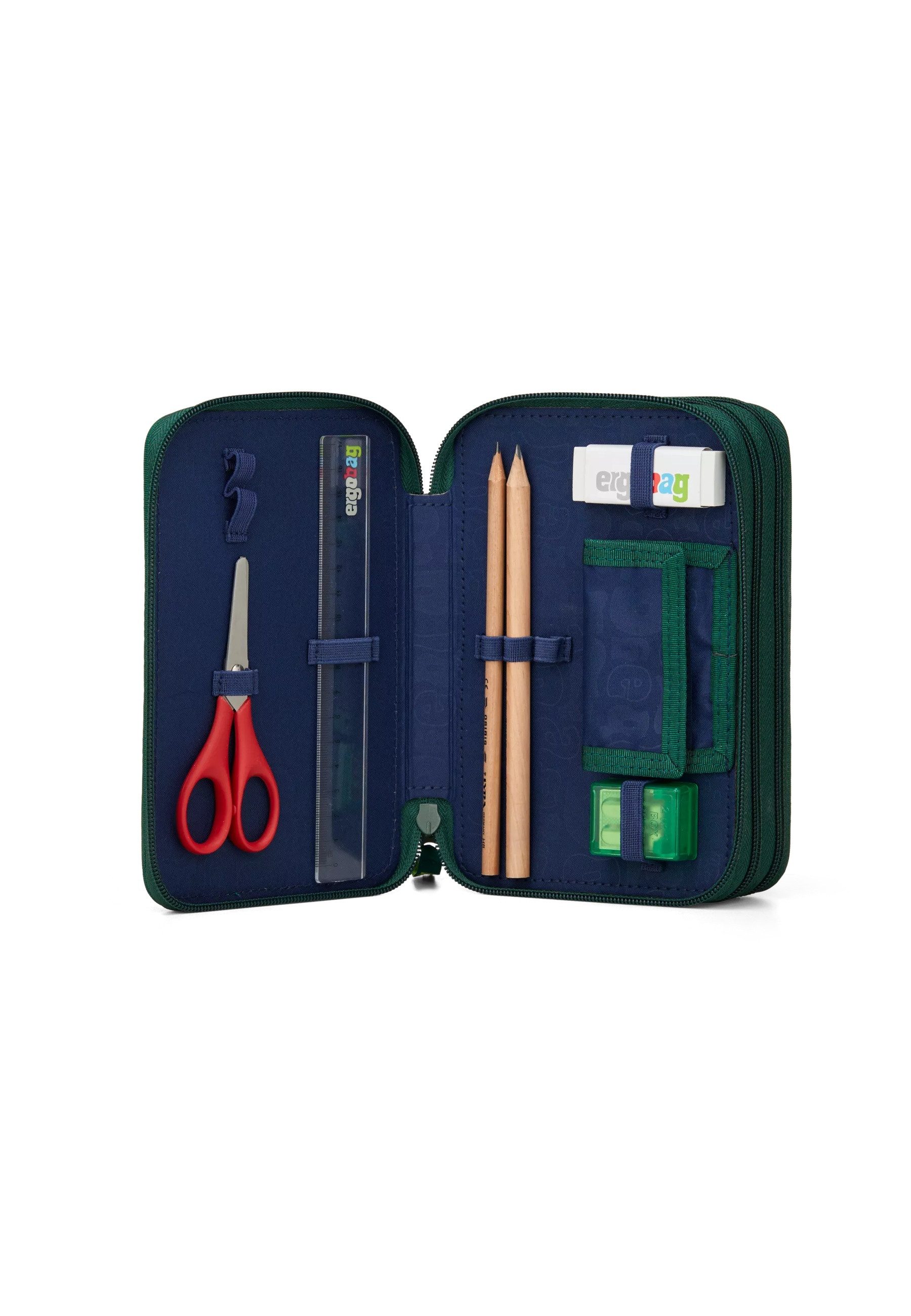 ergobag Federmäppchen Maxi Mäppchen ., (41-tlg), mit Stiften befüllt