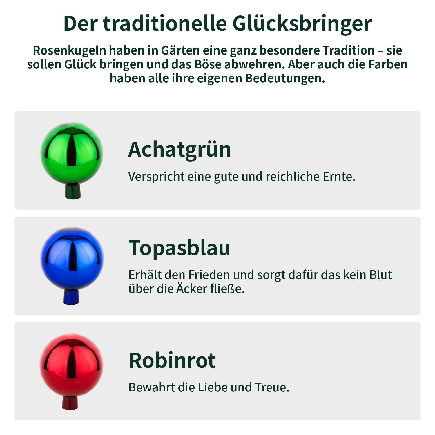 Dekokugel Garten, Glas Gartenfigur für Außen Gartenkugel (kristall) Rosenkugel - Gartendeko für VERDOBA den rot