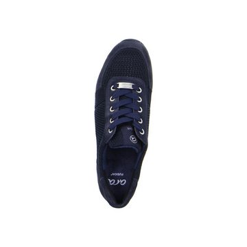 Ara Lissabon - Damen Schuhe Sneaker Schnürer Materialmix blau