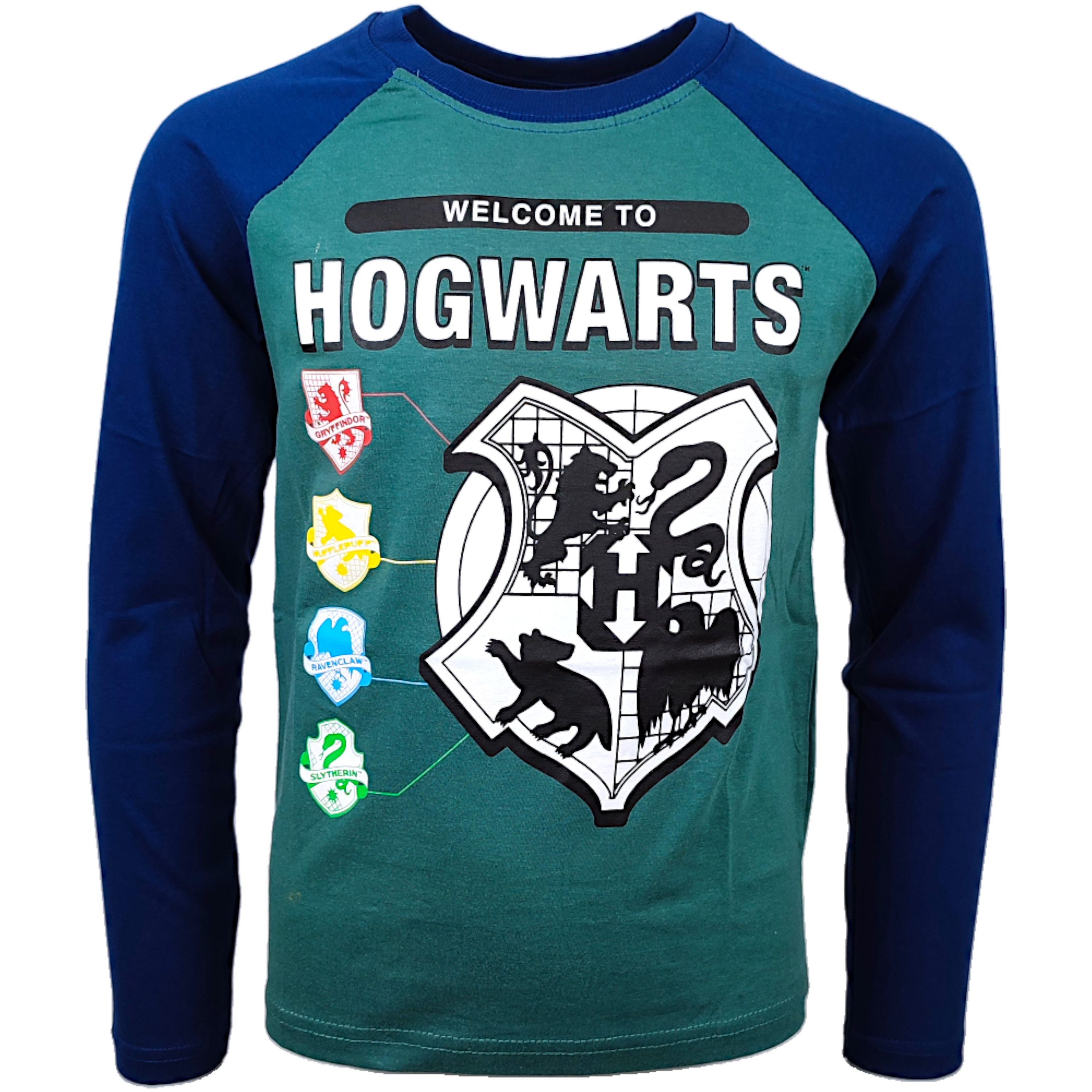 Harry Potter Langarmshirt Welcome to HOGWARTS Jungen Shirt aus Baumwolle Gr. 134 - 164 cm