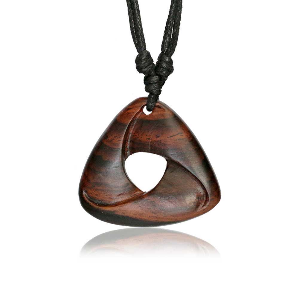 viva-adorno Kette mit Anhänger Halskette Holzanhänger geschnitzt Tribal Dre günstig online kaufen