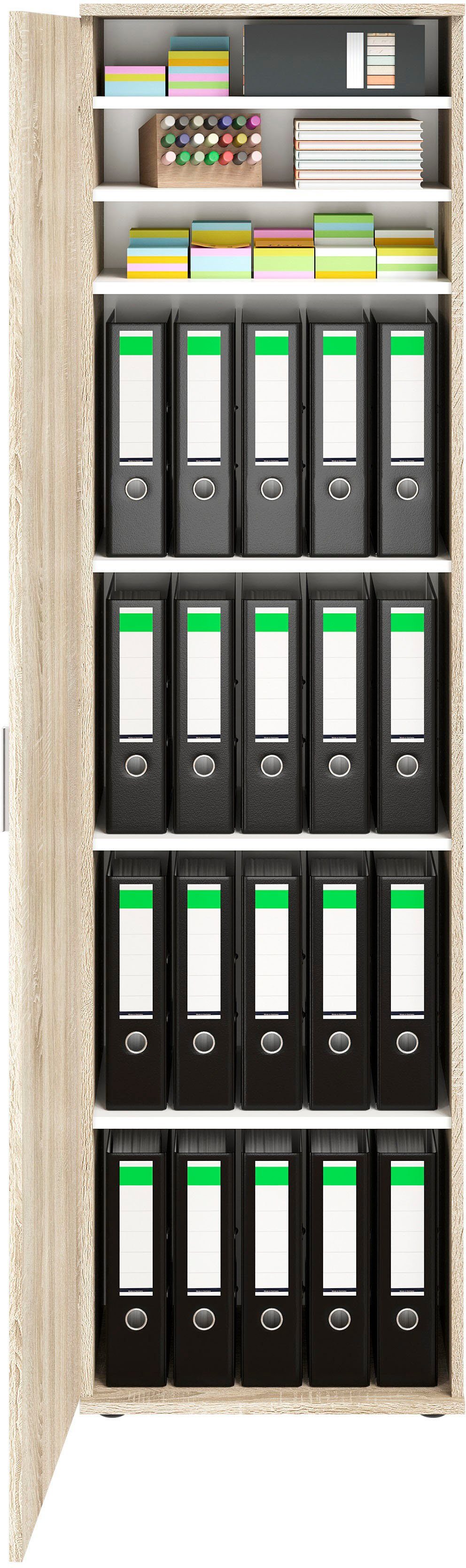 FMD Mehrzweckschrank Inca 1 Flurschr., Aktenschr., verstellb. Böden, mit/ohne Spiegel, B: 50 cm – Bild 5 von 5