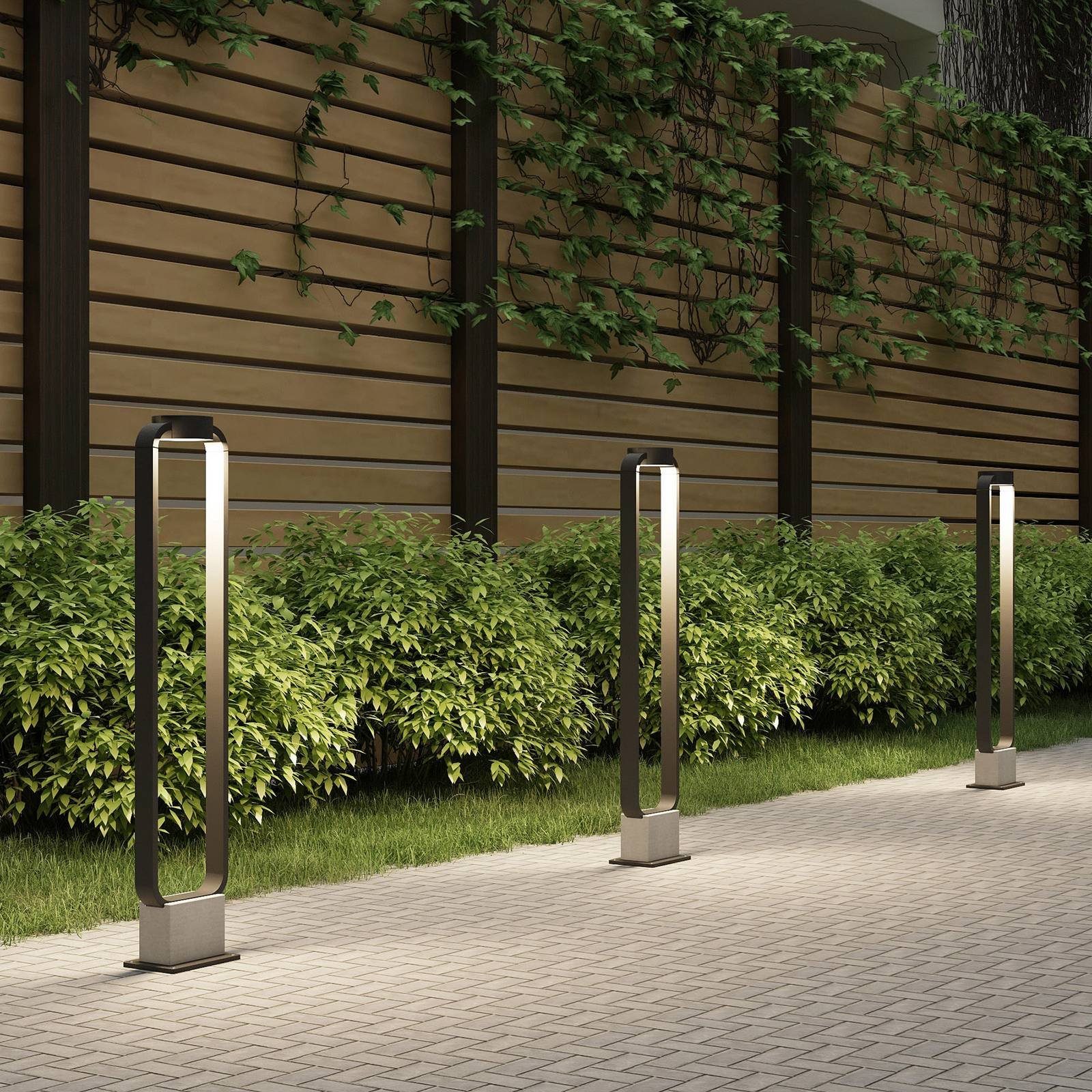 Lucande Außen-Stehlampe Belna, LED 9 W gesamt, warmweiß
