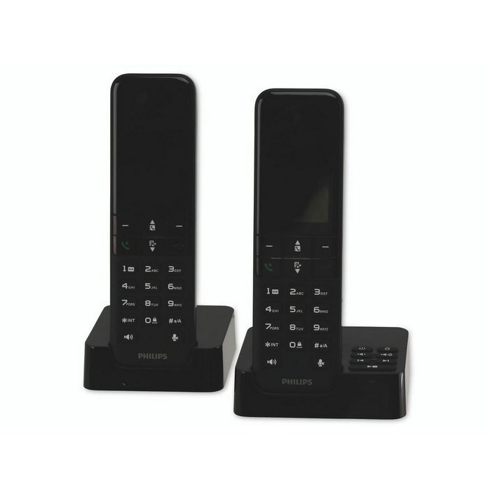 Philips DECT-Telefon PHILIPS D4752B 2 Mobilteile Schnurloses DECT-Telefon