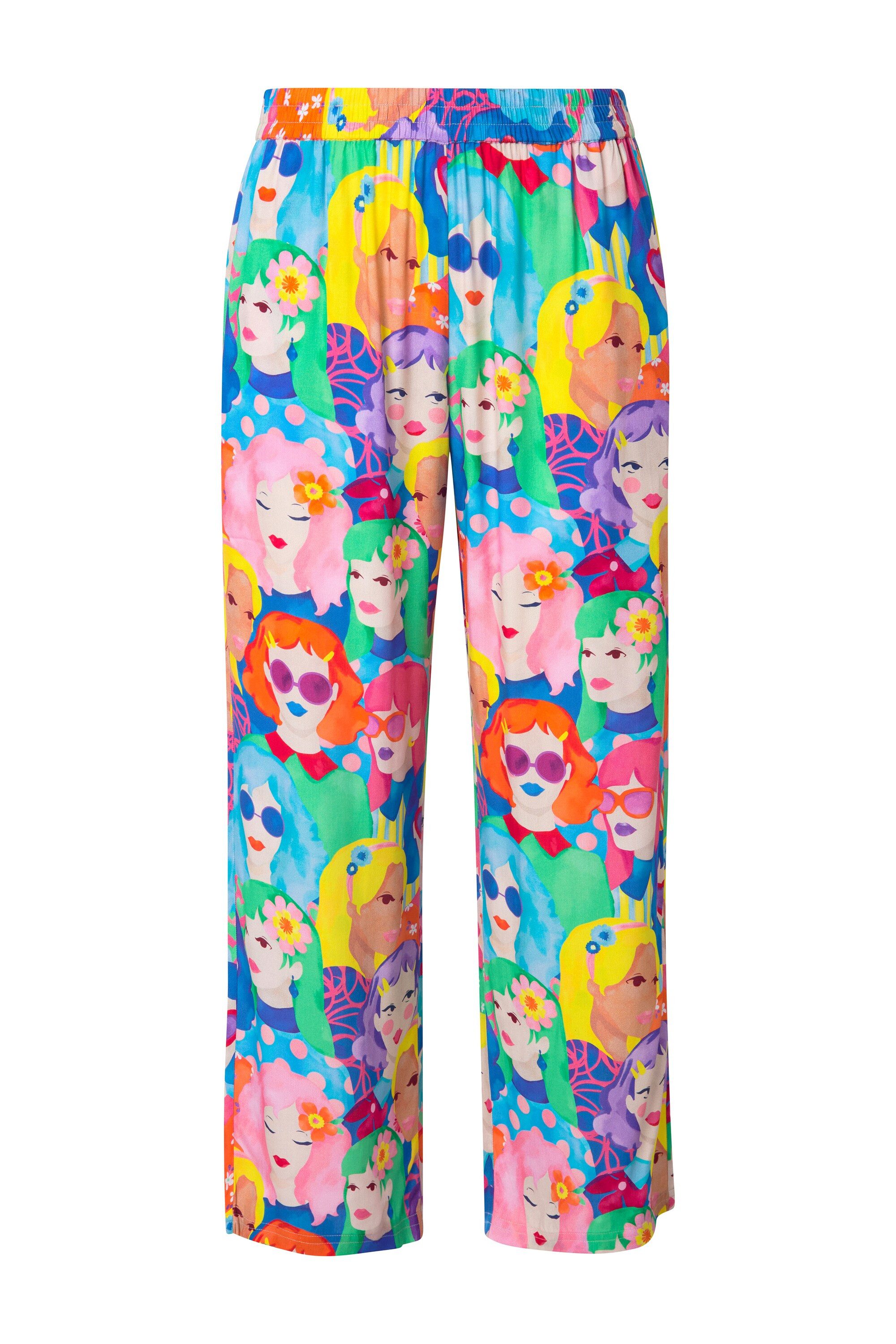 Angel of Style Schlupfhose Hose weites Bein Gesichterdruck günstig online kaufen