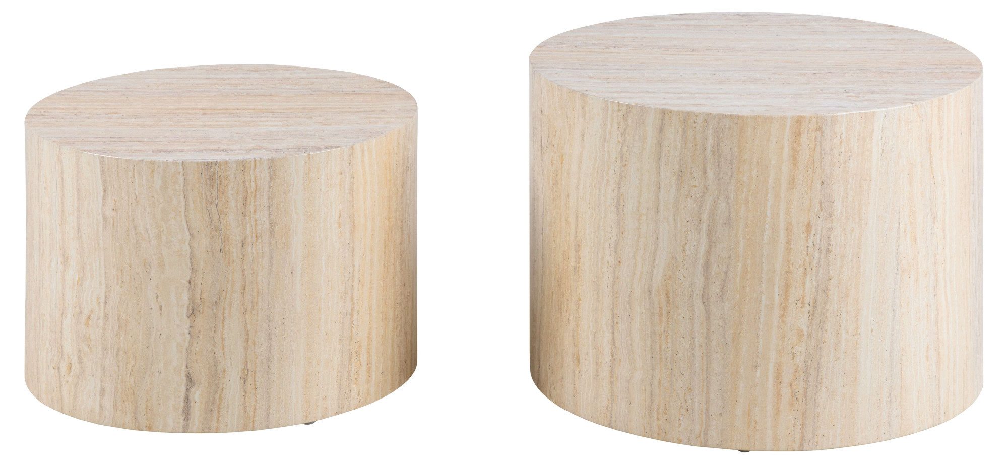 ACTONA GROUP Couchtisch Dice Couchtisch-Set, Steinoptik, TOPSELLER!  pflegeleicht, modern (Couchtisch, Beistelltisch, OTTOs Choice), Sofatisch 2er-Set, rund, viele Varianten, großzügig Tischplatte