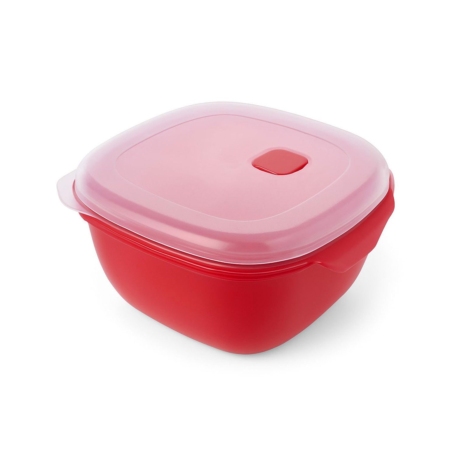 HAC24 Пароварки Mikrowellen Dampfkocher Mikrowellengeschirr, 2,6 Liter Rot Herausnehmbarer Dünsteinsatz und Ventil