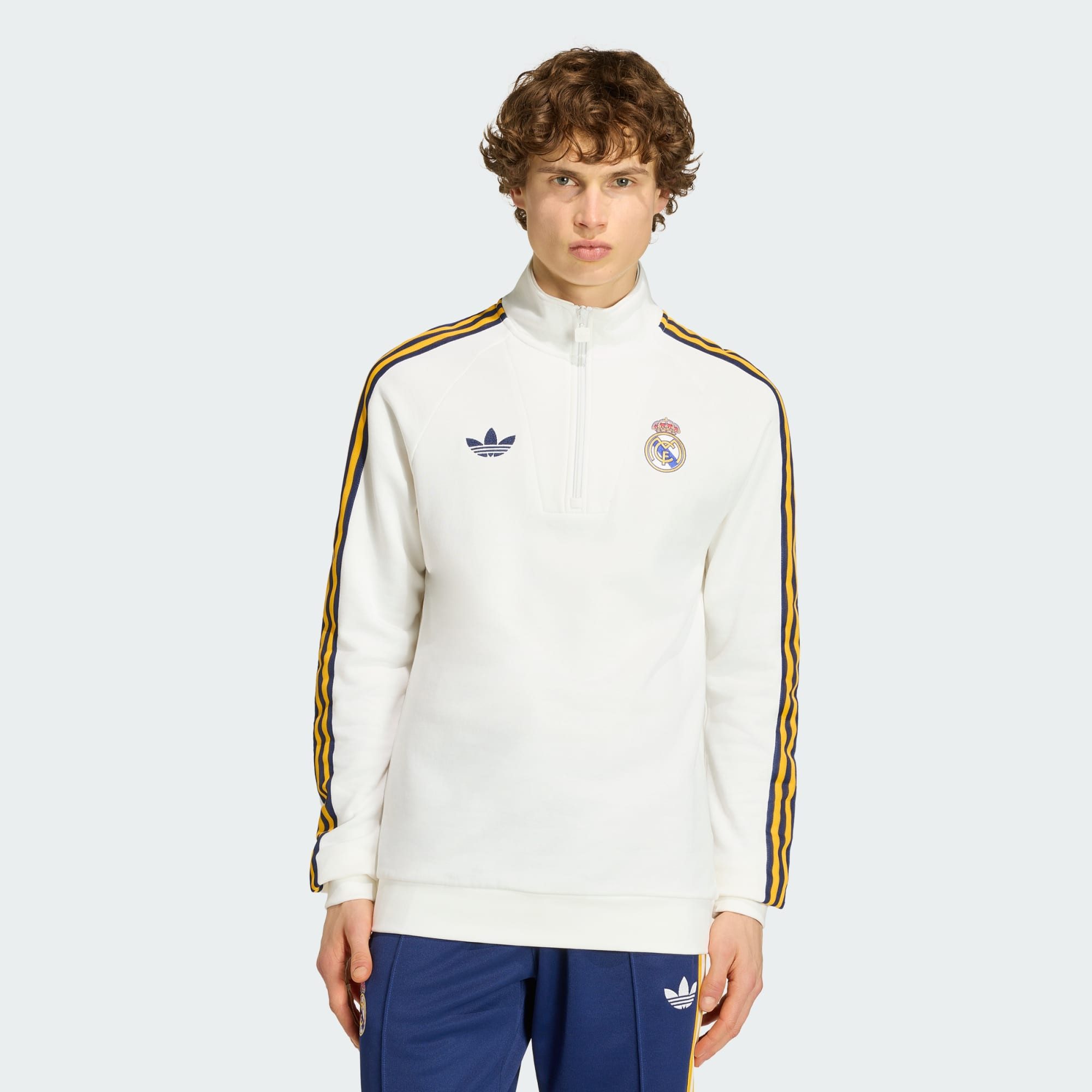 adidas Performance Sweatshirt REAL MADRID ORIGINALS HALF ZIP OBERTEIL (1-tlg)