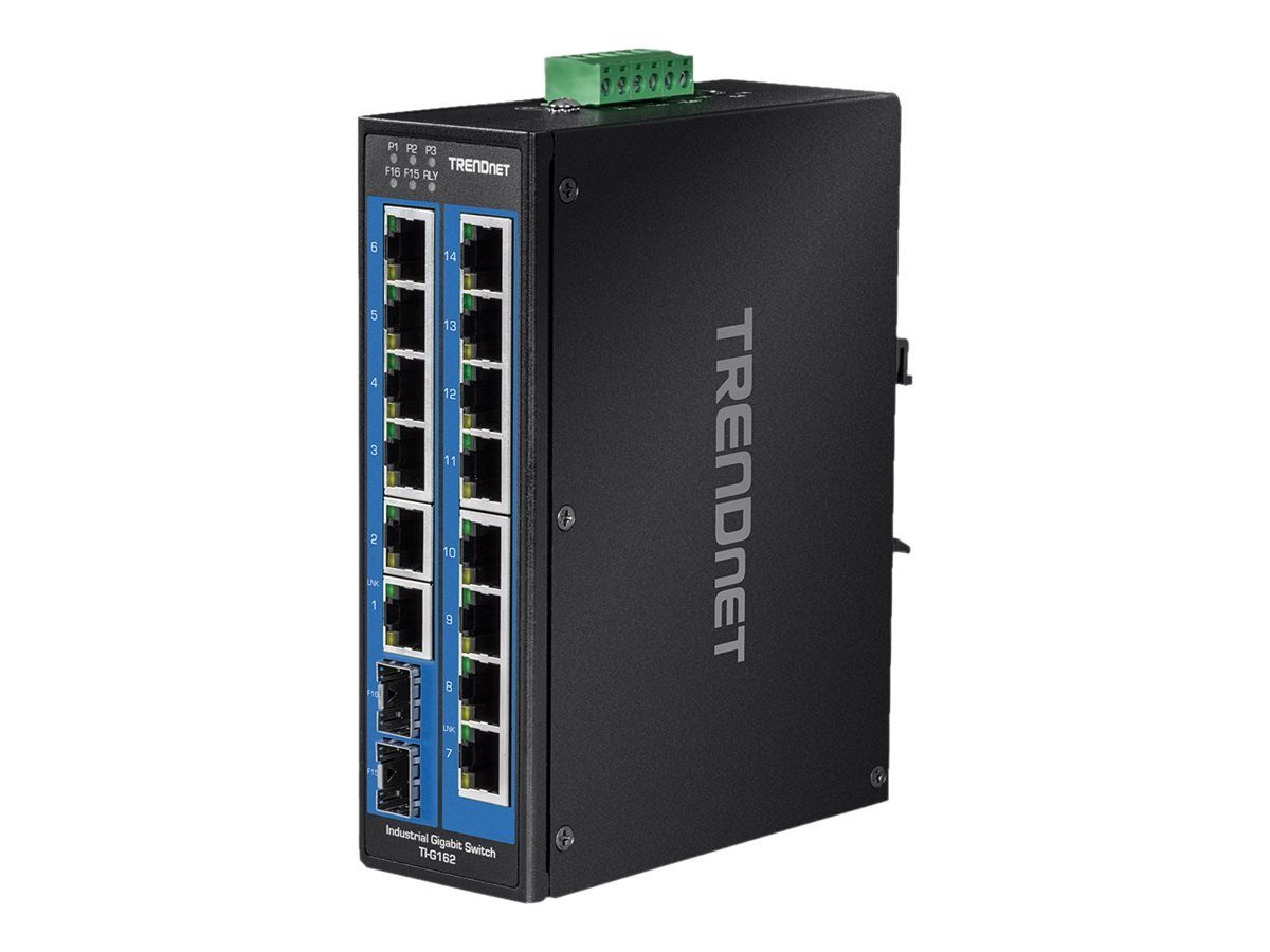 TRENDNET Industrie Switch 16Port Gbit DIN-Rail Netzwerk-Switch