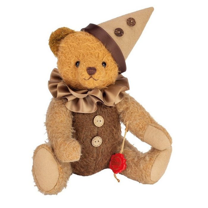 Teddy Hermann® Dekofigur Teddybär Harlekin 30 cm mit Hut und Halskrause
