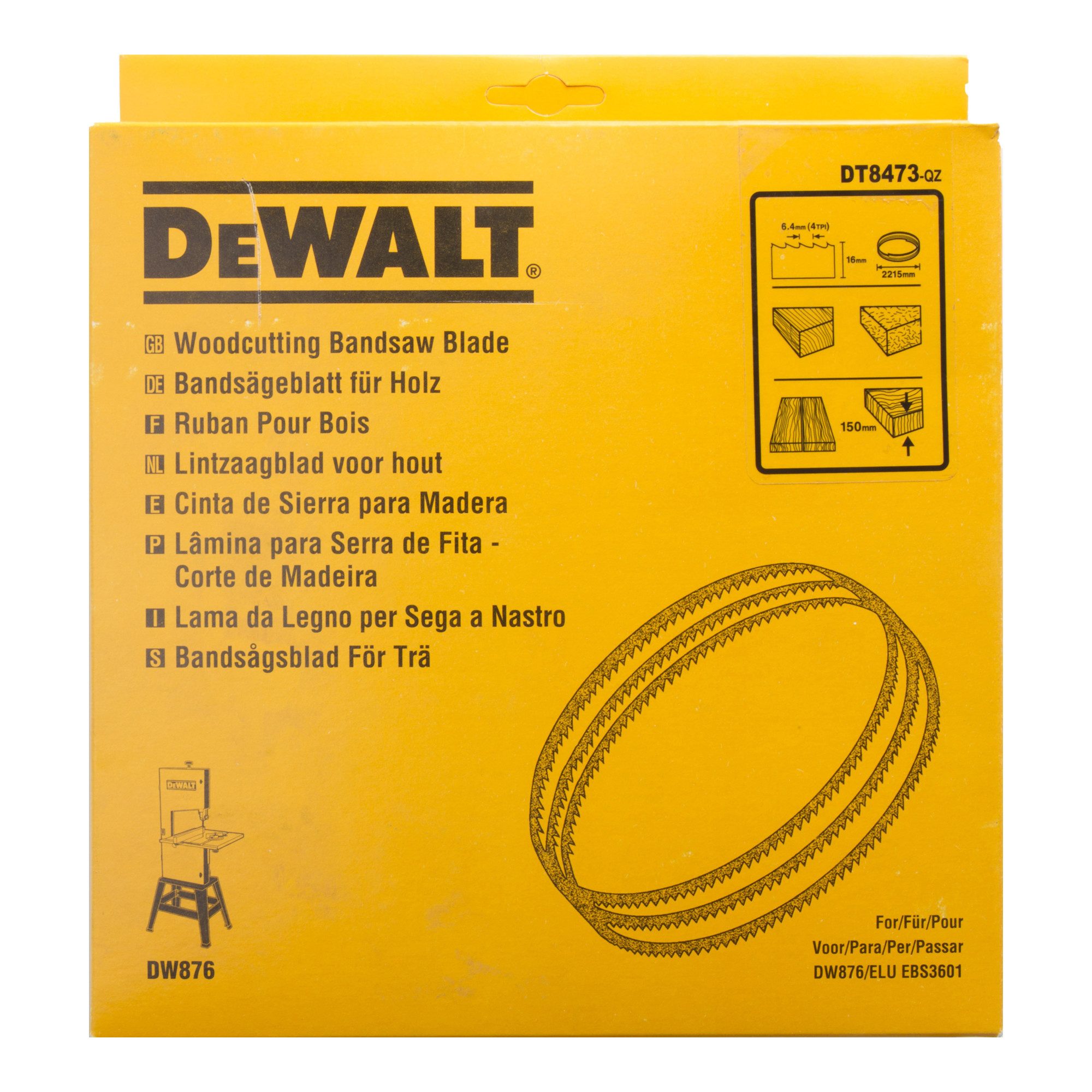 DeWalt Sägeblatt DEWALT Bandsägeblatt 2215x16x0,6 mm 6,4 mm DT8473-QZ
