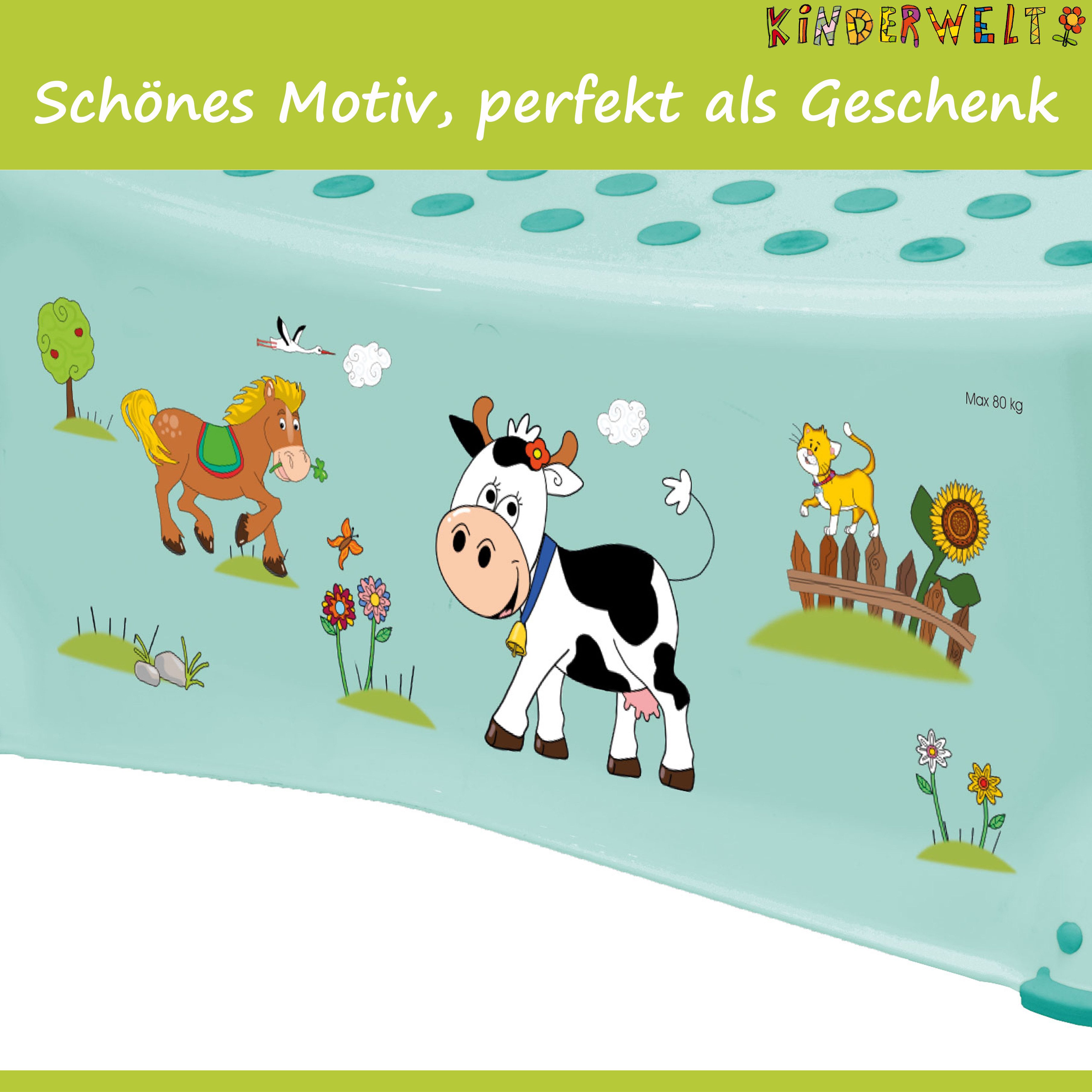 KiNDERWELT Tritthocker 3er Set Funny Farm Topf, WC Aufsatz + Tritthocker (3er Set, Premium Set)