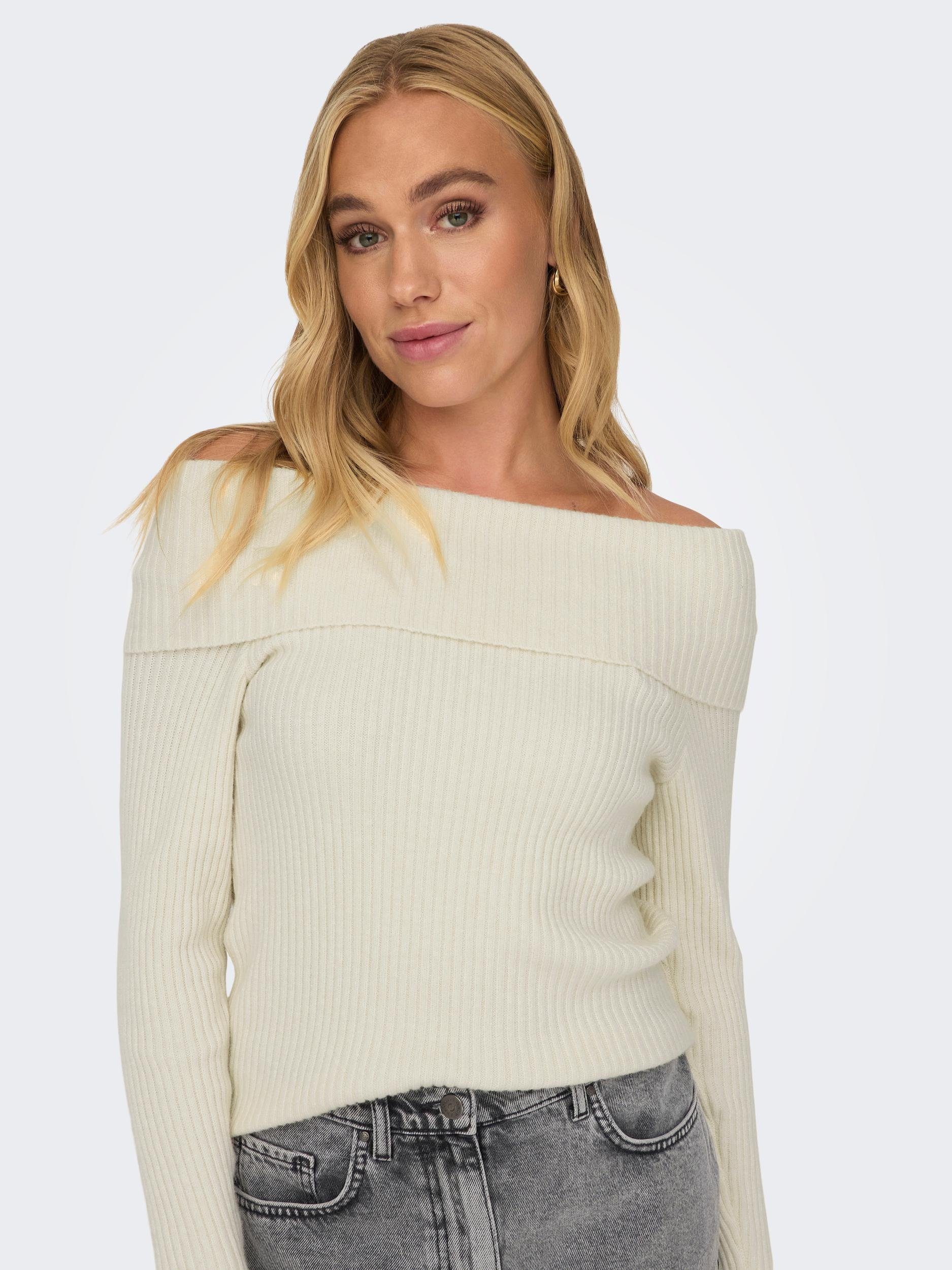 ONLY Strickpullover ONLKATIA LIFE LS OFF SHOULDER KNT NOOS Viskosemischung, regular fit