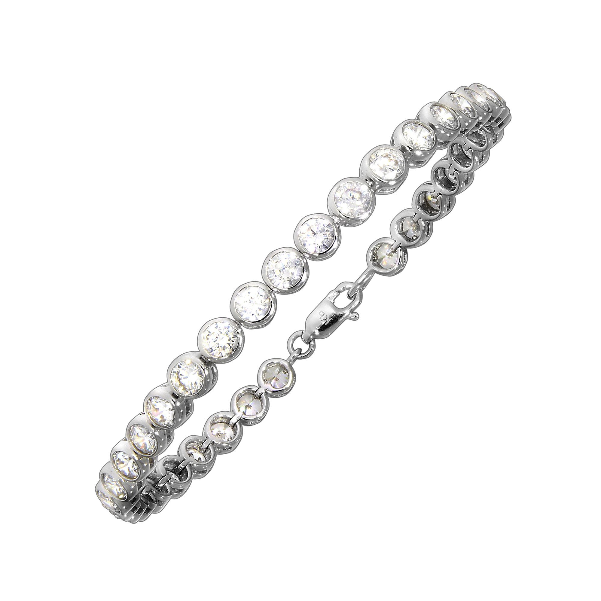 Vivance Armband Silber 925 rhodiniert 34x Zirkonia