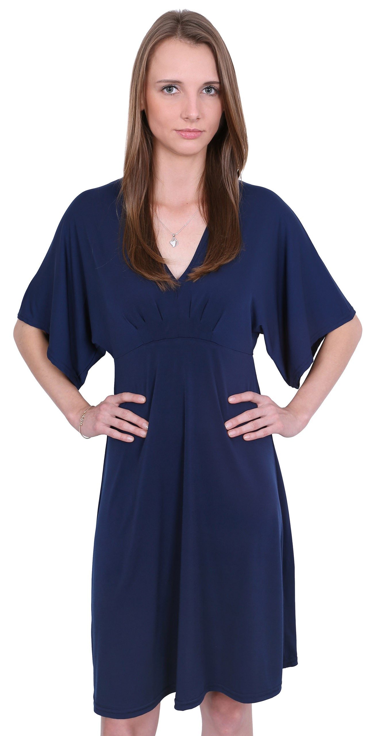 Sarcia.eu Midikleid Dunkelblaues Kimono-Kleid John Zack günstig online kaufen