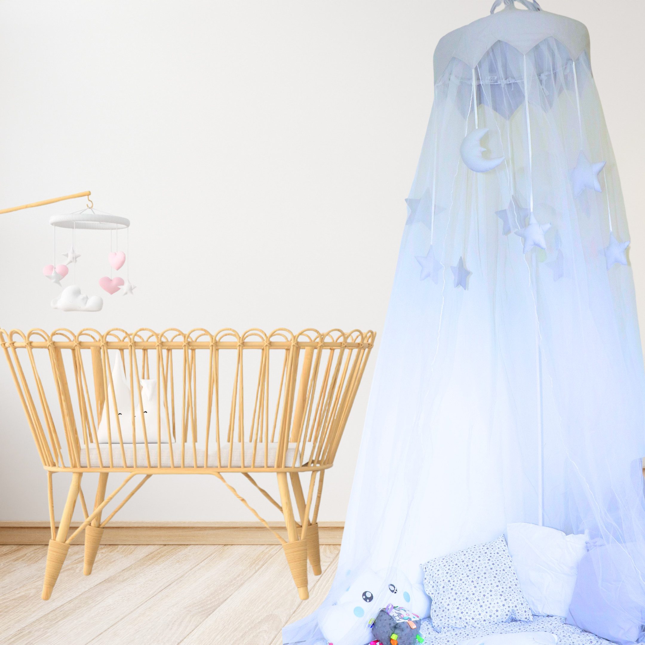 Betthimmel Baldachin XXL, Kinderzimmer Zelt, Sichtschutz, Rückzug