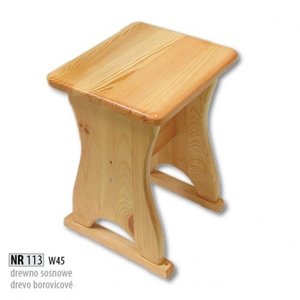JVmoebel Sitzhocker Massiver Holzschemel aus Kiefer in natürlicher Holzfarbe, Made in Europa