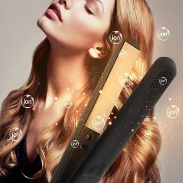 AUKUU Lockenstab Haarglättungsclip Haarglättungsclip Haushalts Digitalanzeige, gerader Clip gerader Lockenstab Dual Purpose Haarglätter