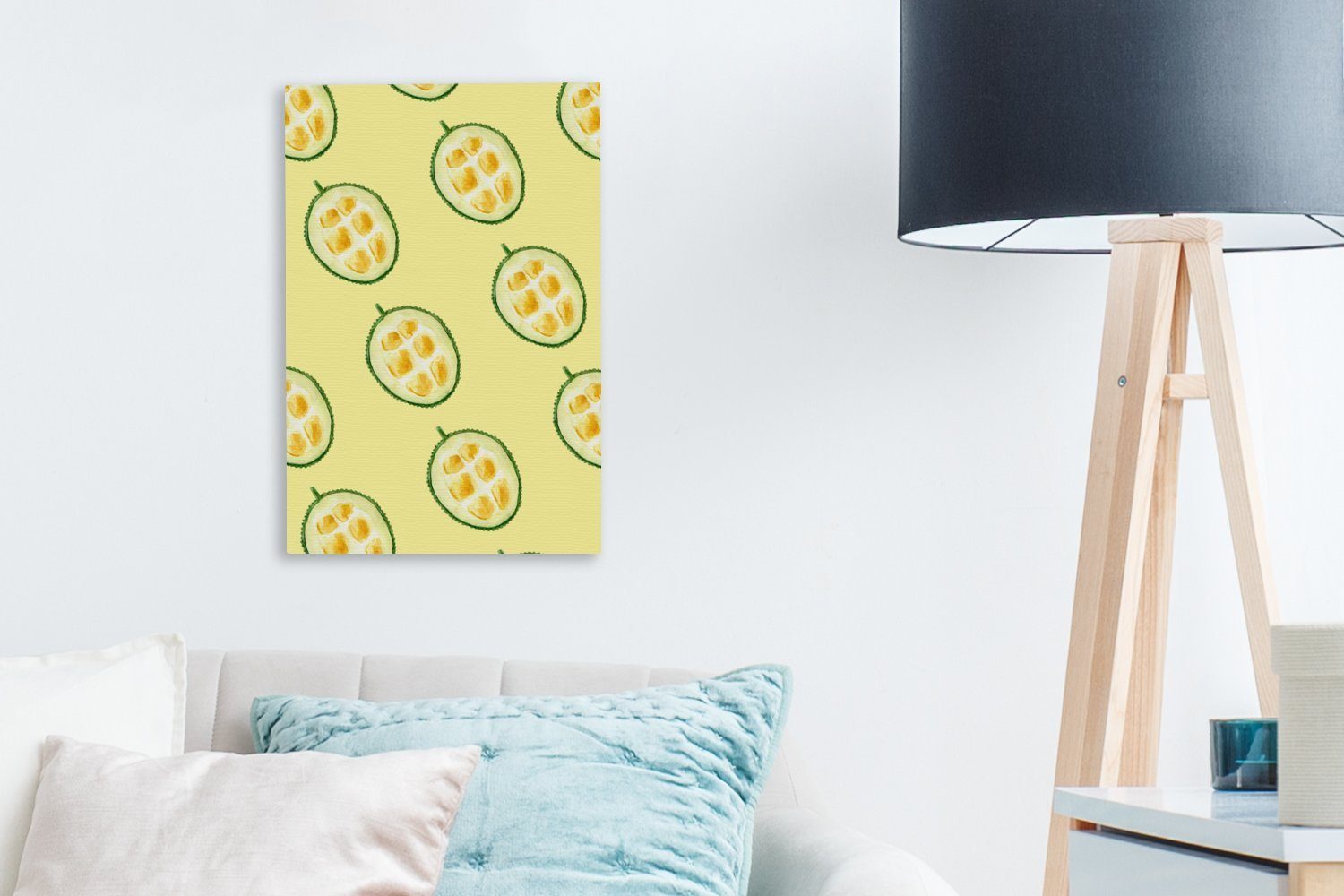 Gemälde, (1 Muster, Zackenaufhänger, Leinwandbild Leinwandbild St), - bespannt cm inkl. OneMillionCanvasses® 20x30 fertig Zitrusfrüchte Obst -