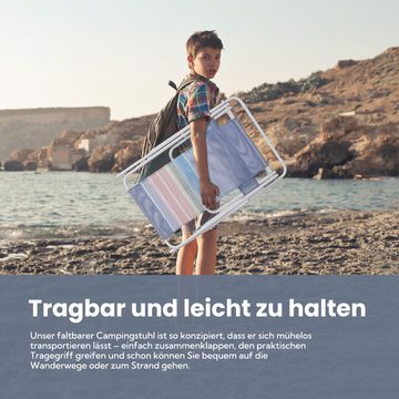 HOMECALL Campingstuhl Great-sale Ultraleicht Klappstuhl Strandstuhl mit Regenbogen Textilene, 2 fach verstellbare Rückenlehne, bis 100kg